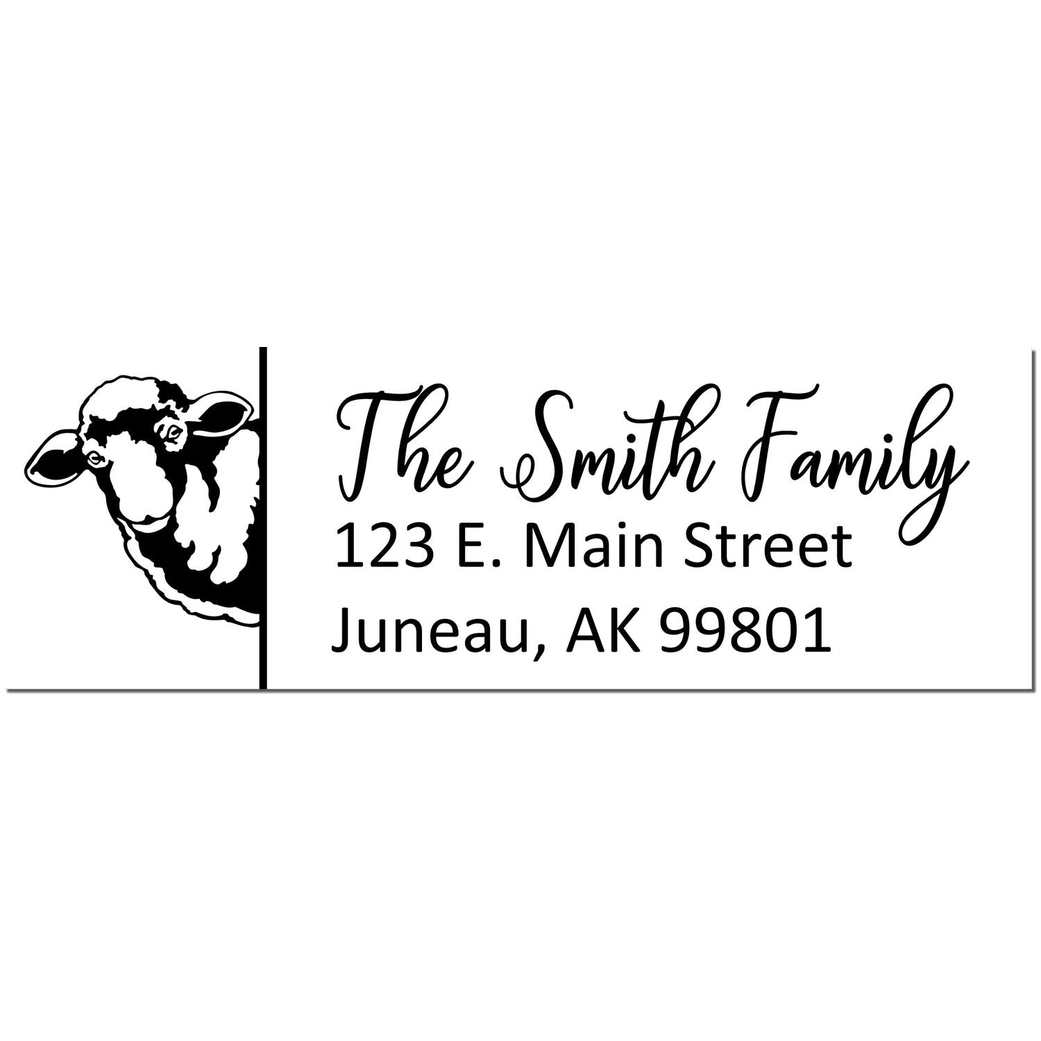 Customized Sheep Self-Inking Address Stamp - Engineer Seal Stamps