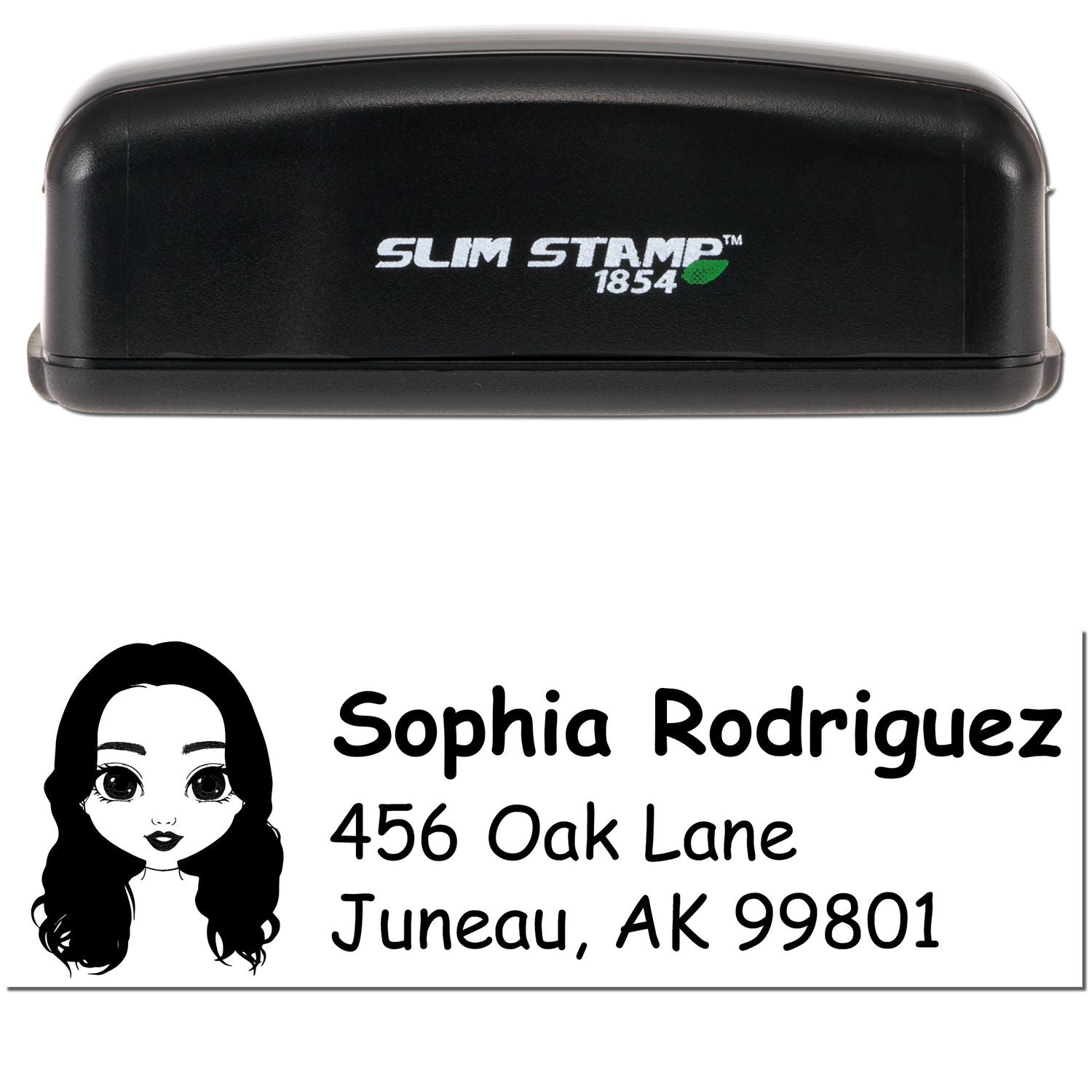 Ms Sophia Bitmoji Customized Address Stamp Pre-Inked