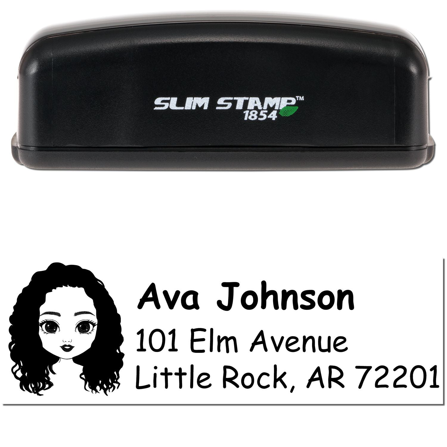 Ms Ava Bitmoji Customized Address Stamp Pre-Inked