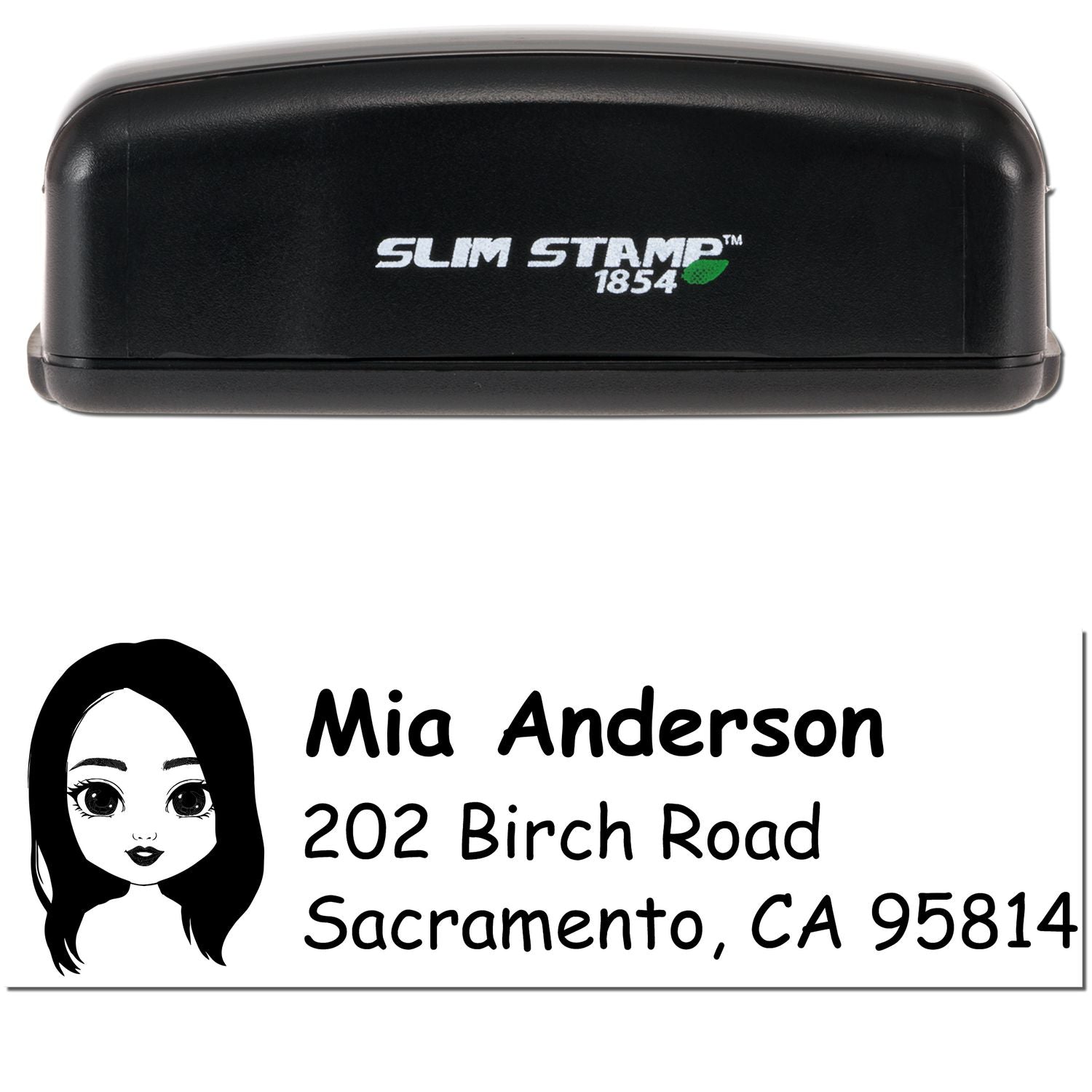 Ms Mia Bitmoji Customized Address Stamp Pre-Inked