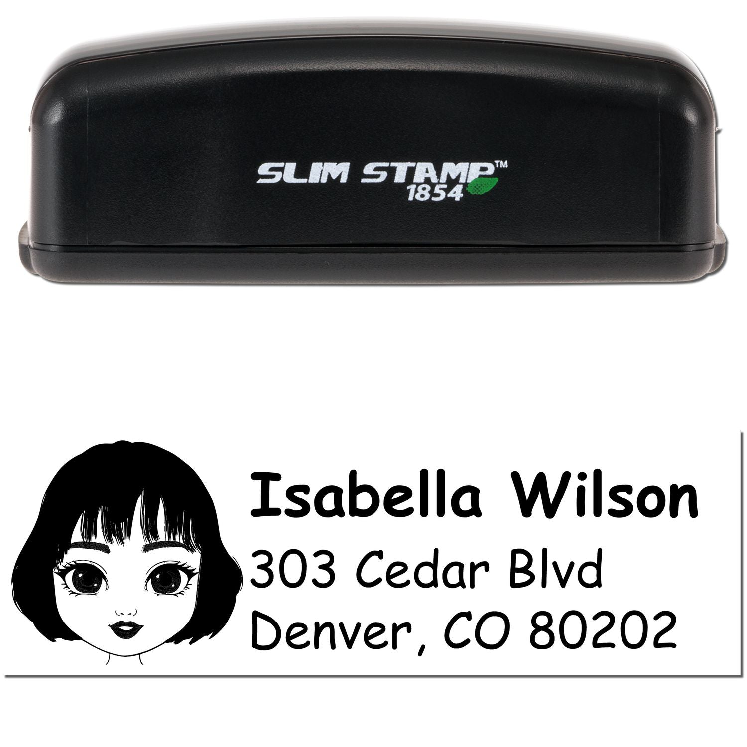 Ms Isabella Bitmoji Customized Address Stamp Pre-Inked