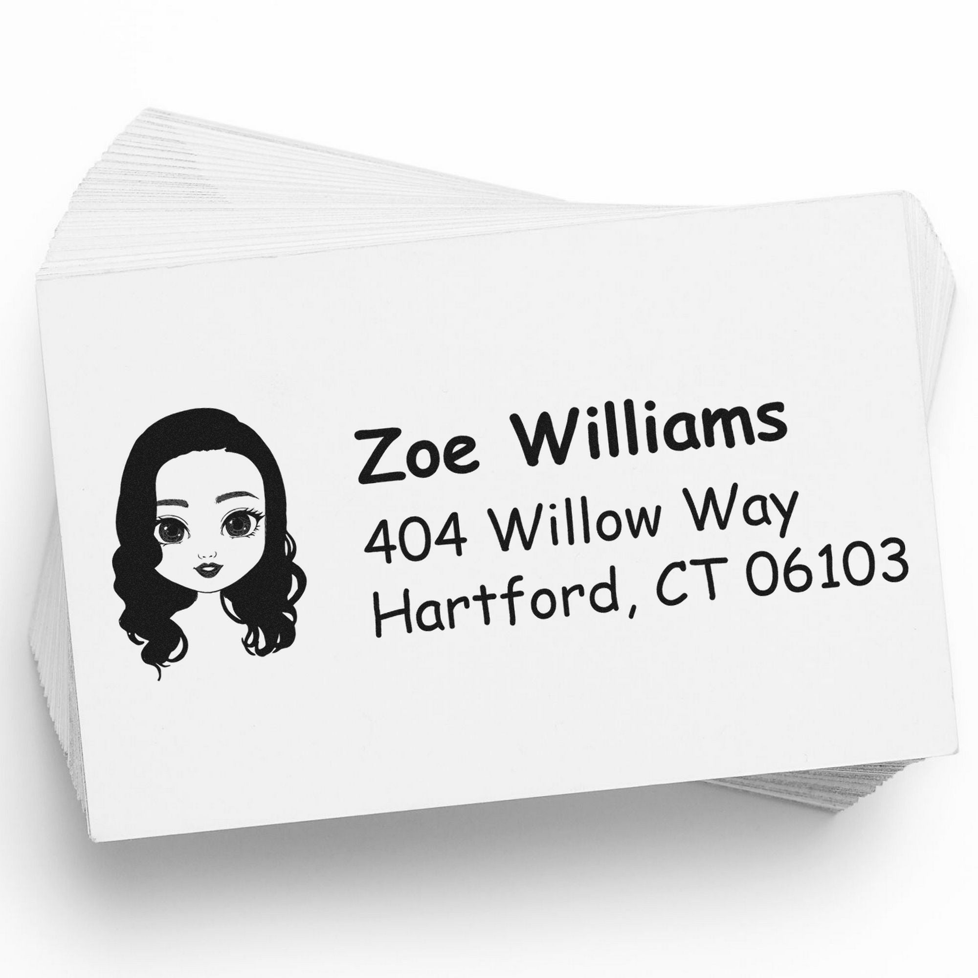 Ms Zoe Bitmoji Self-Inking Home Address Stamp