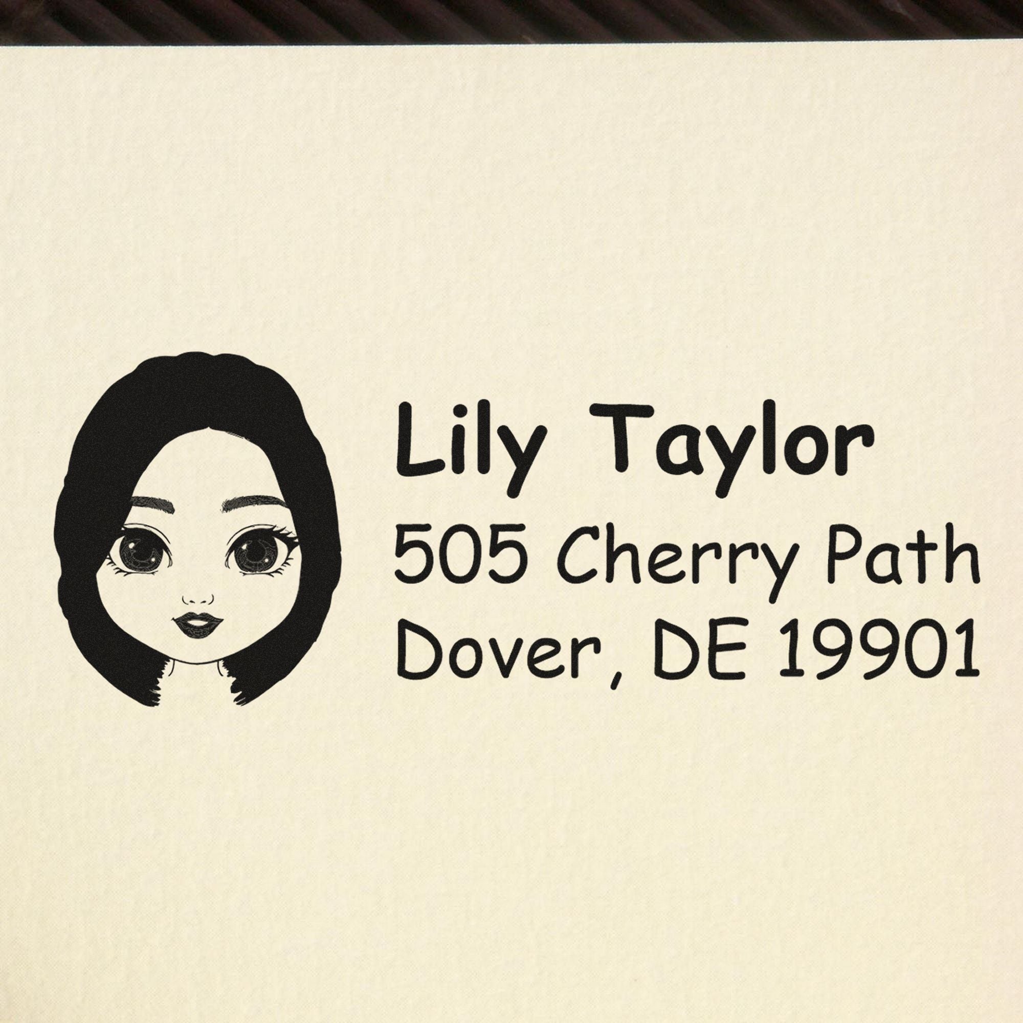 Ms Lily Bitmoji Pre-Inked Address Stamp for House