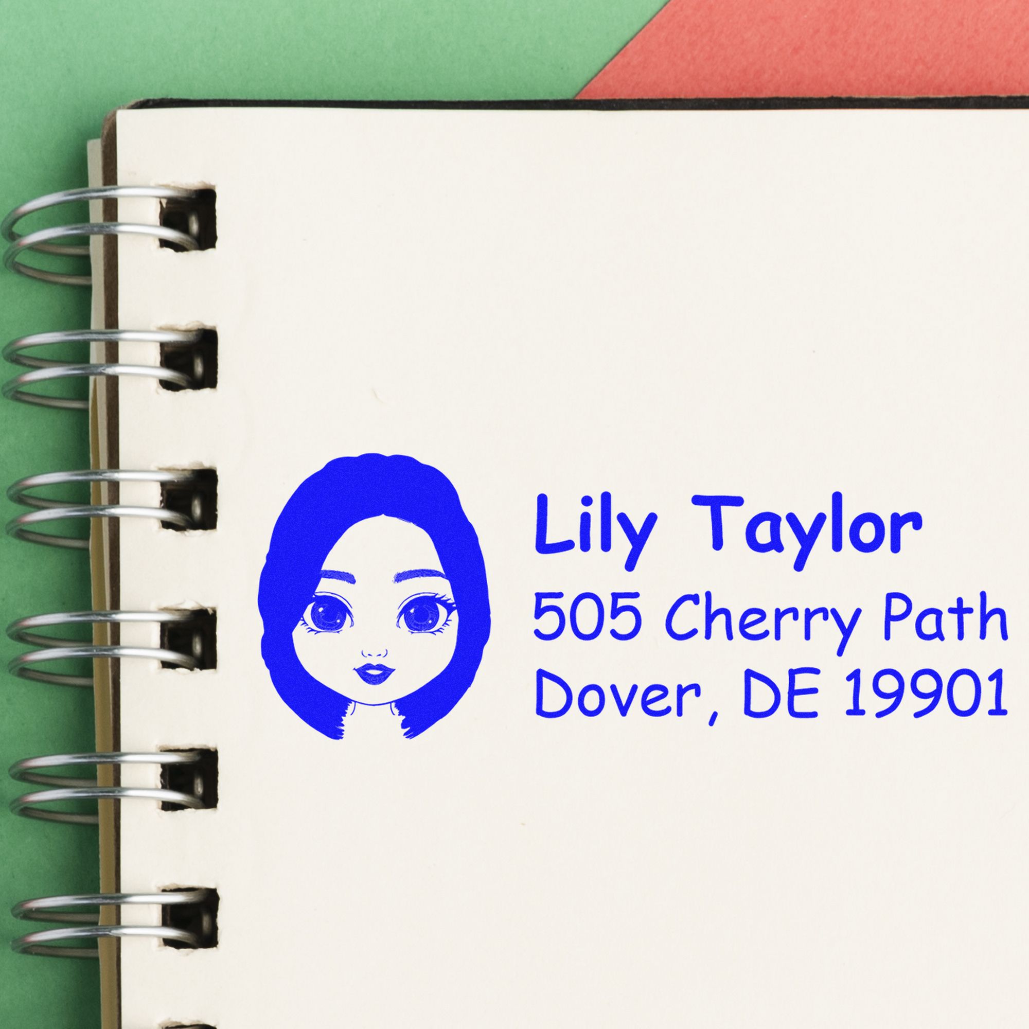 Ms Lily Bitmoji Self-Inking Home Address Stamp