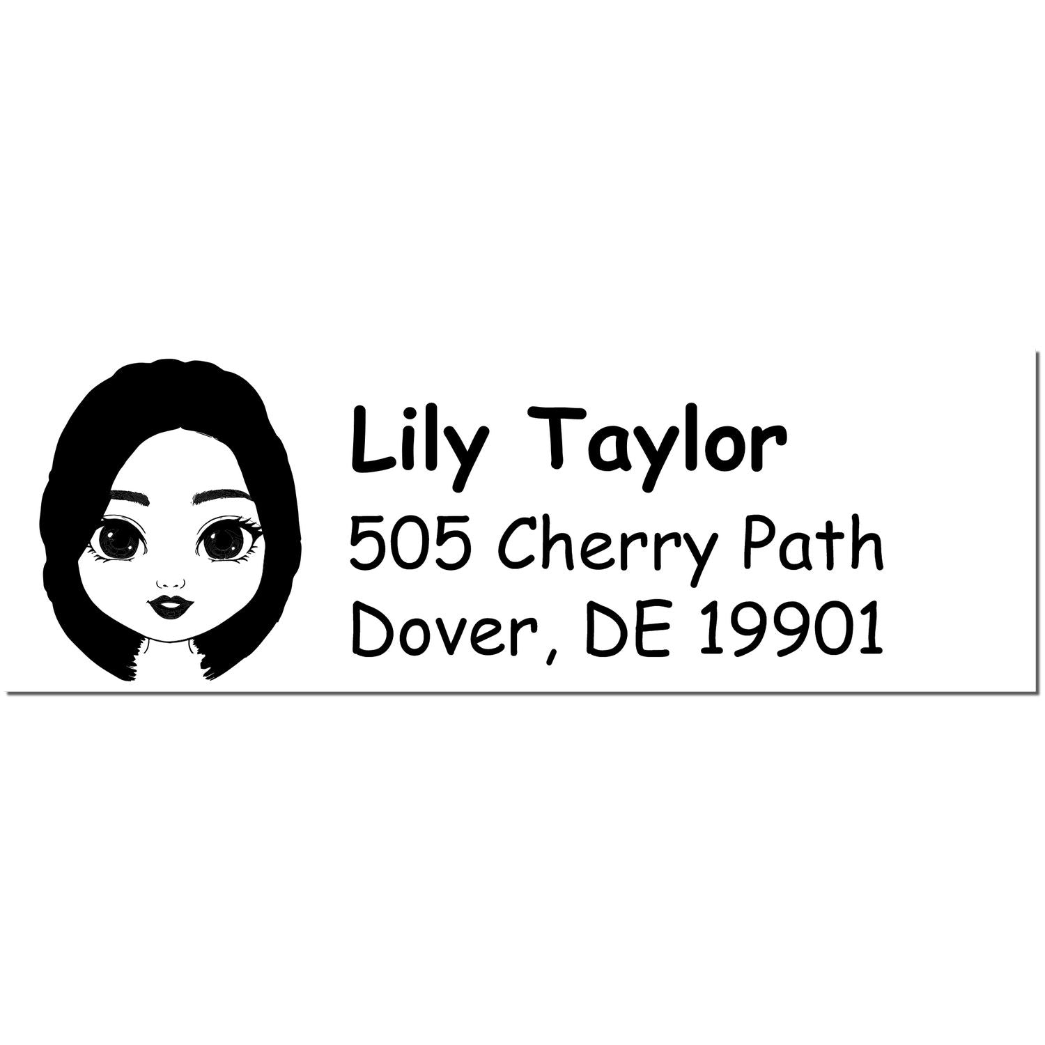 Ms Lily Bitmoji Self-Inking Home Address Stamp