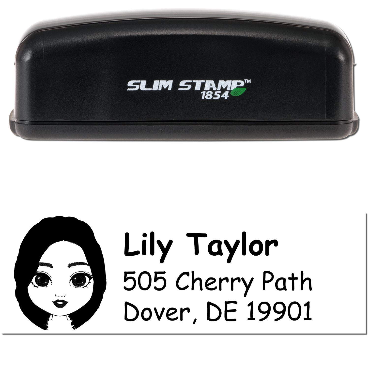 Ms Lily Bitmoji Customized Address Stamp Pre-Inked