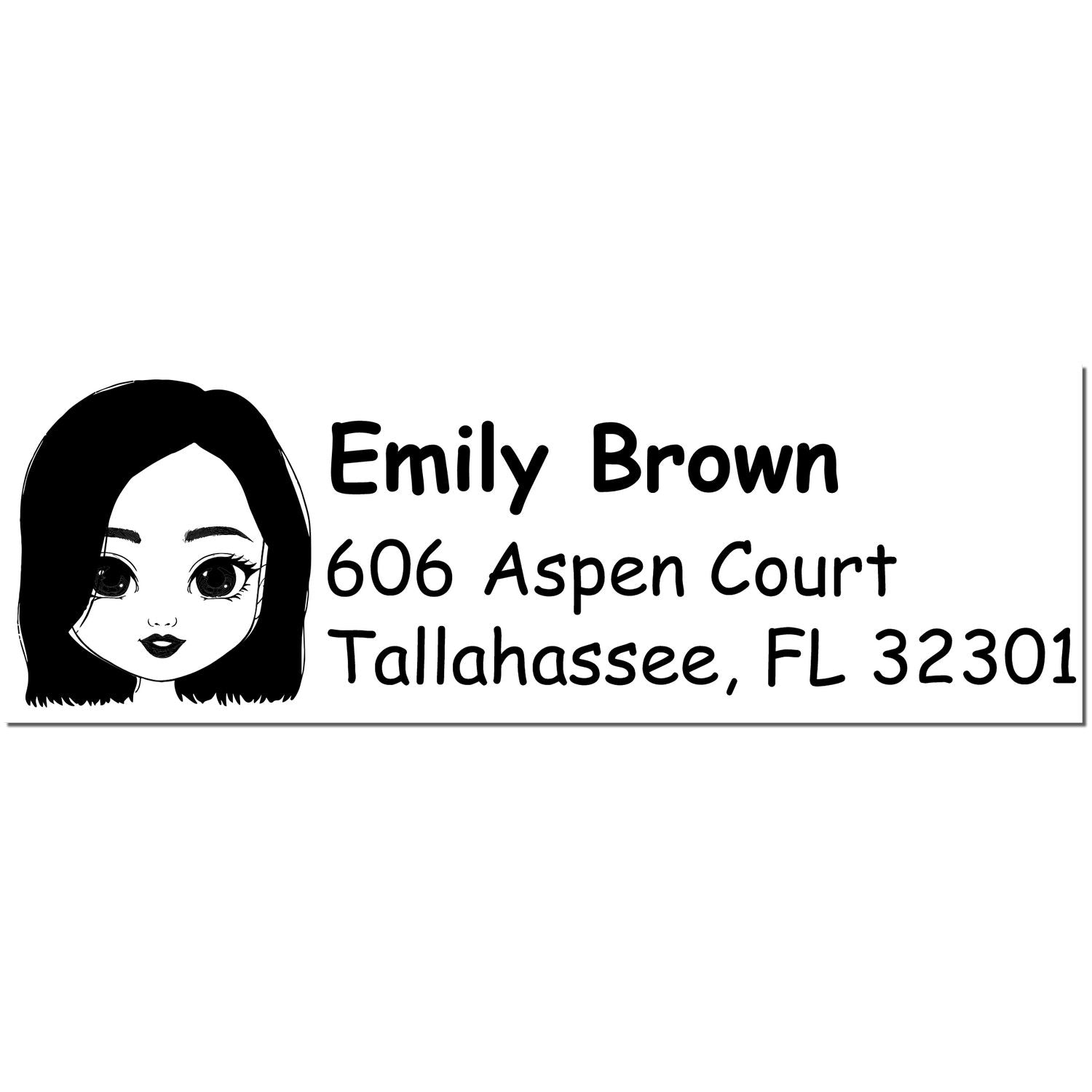 Ms Emily Bitmoji Self-Inking Home Address Stamp