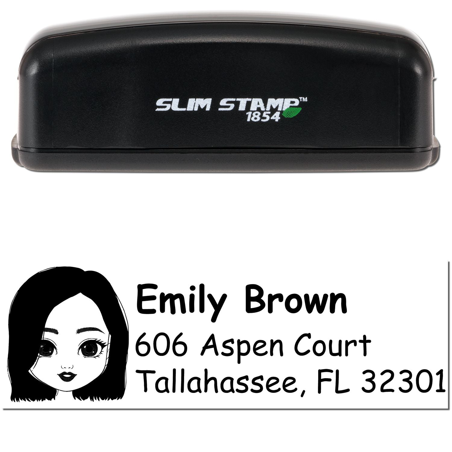 Ms Emily Bitmoji Customized Address Stamp Pre-Inked