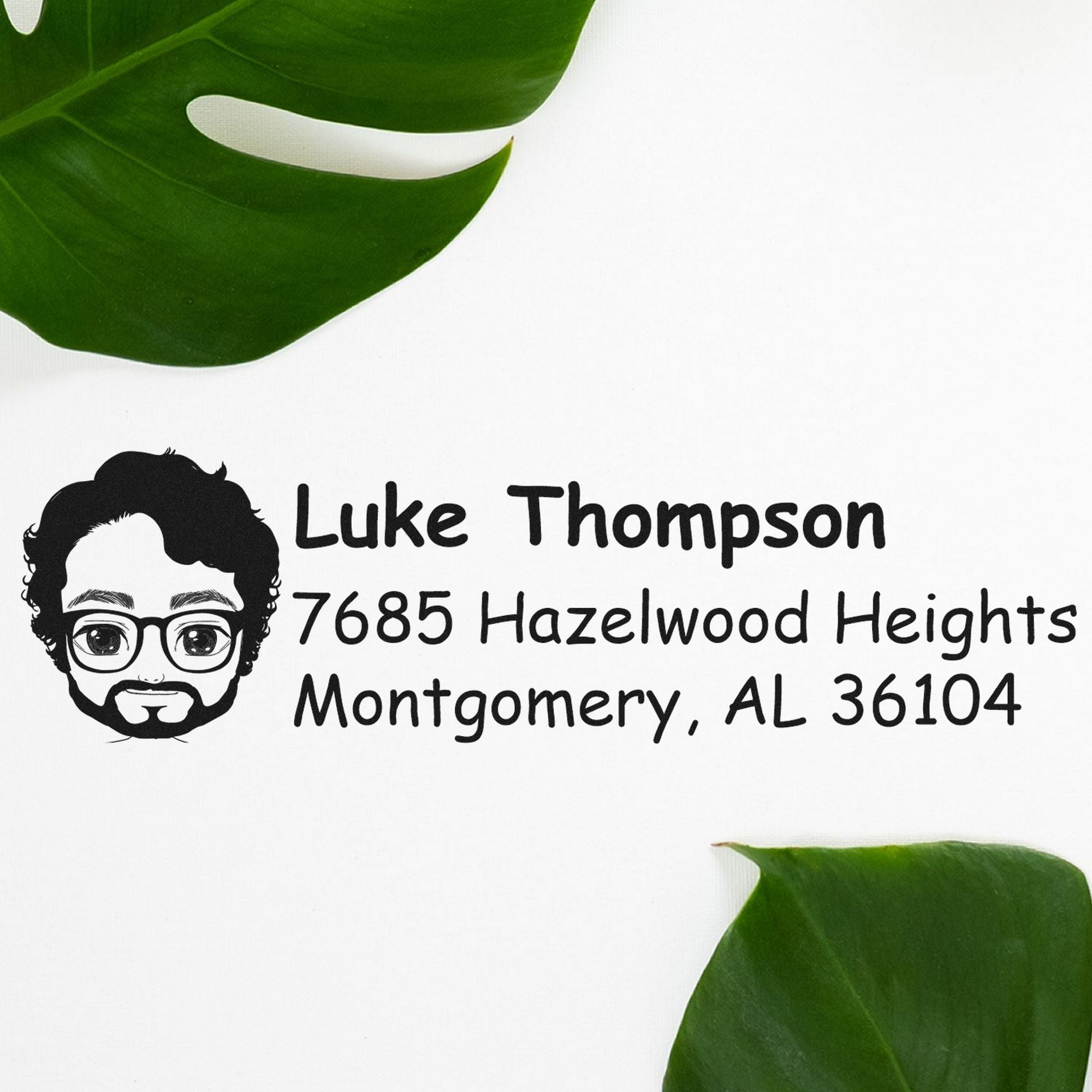 Mr Luke Bitmoji Pre-Inked Address Stamp for House