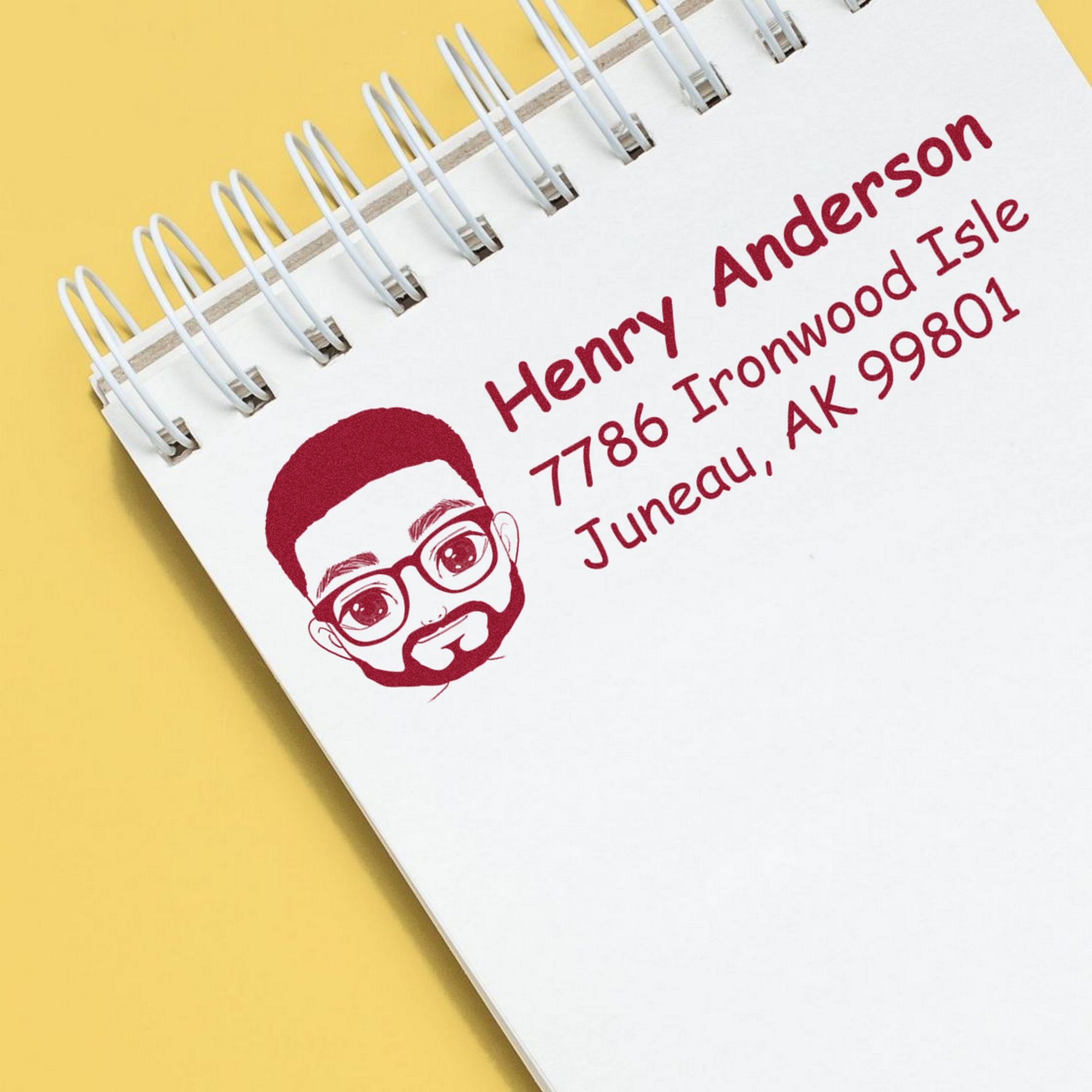 Mr Henry Bitmoji Pre-Inked Address Stamp for House