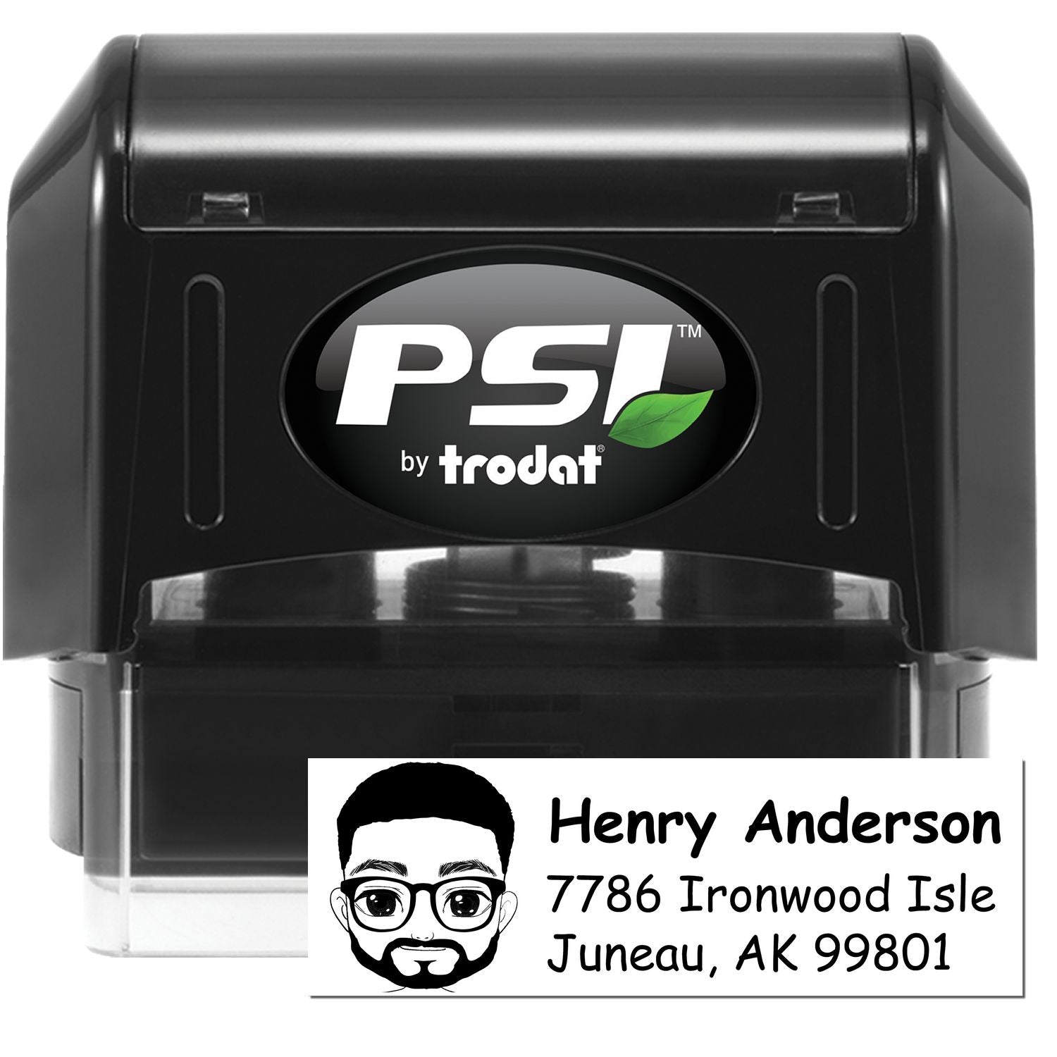 Mr Henry Bitmoji Pre-Inked Address Stamp for House