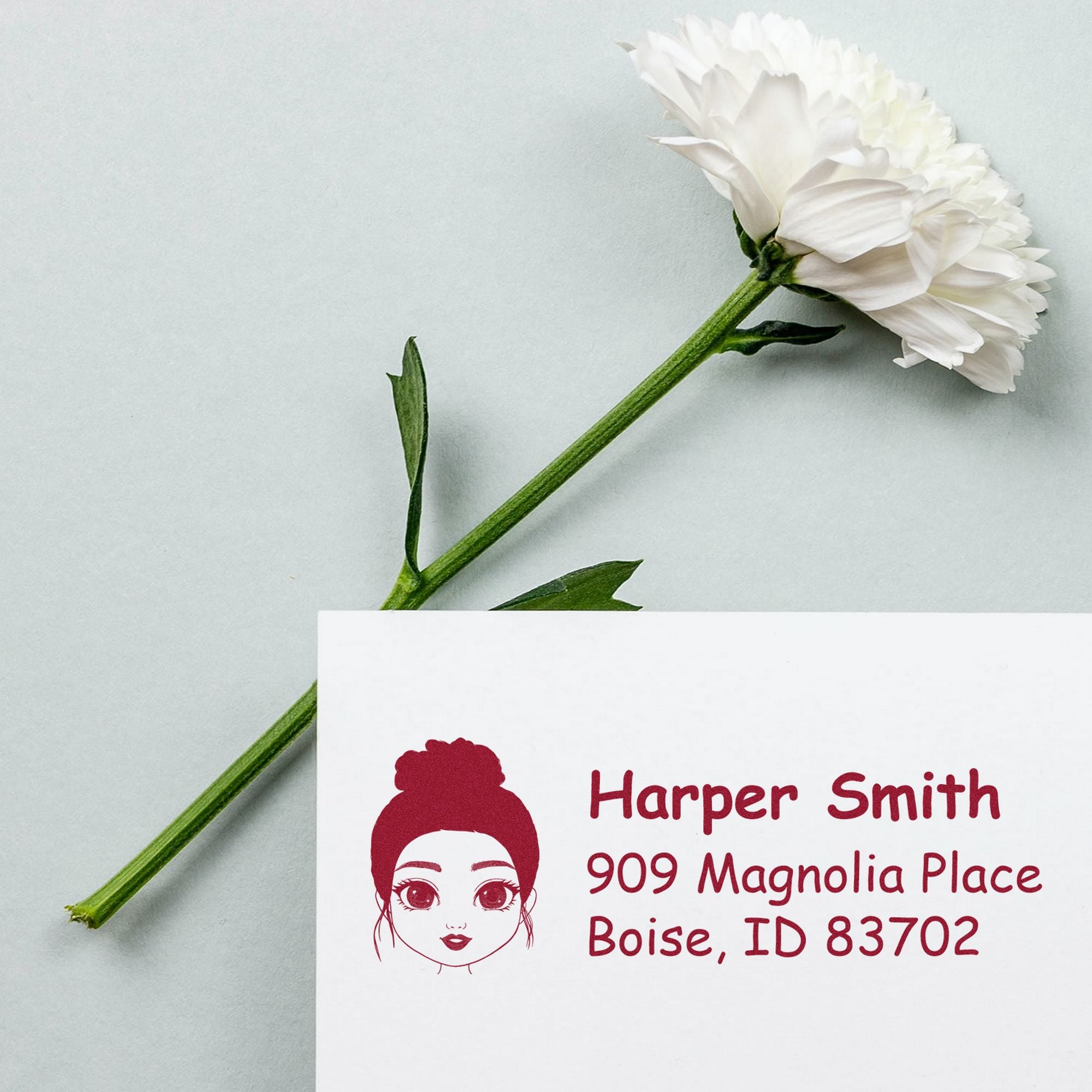 Ms Harper Bitmoji Self-Inking Home Address Stamp