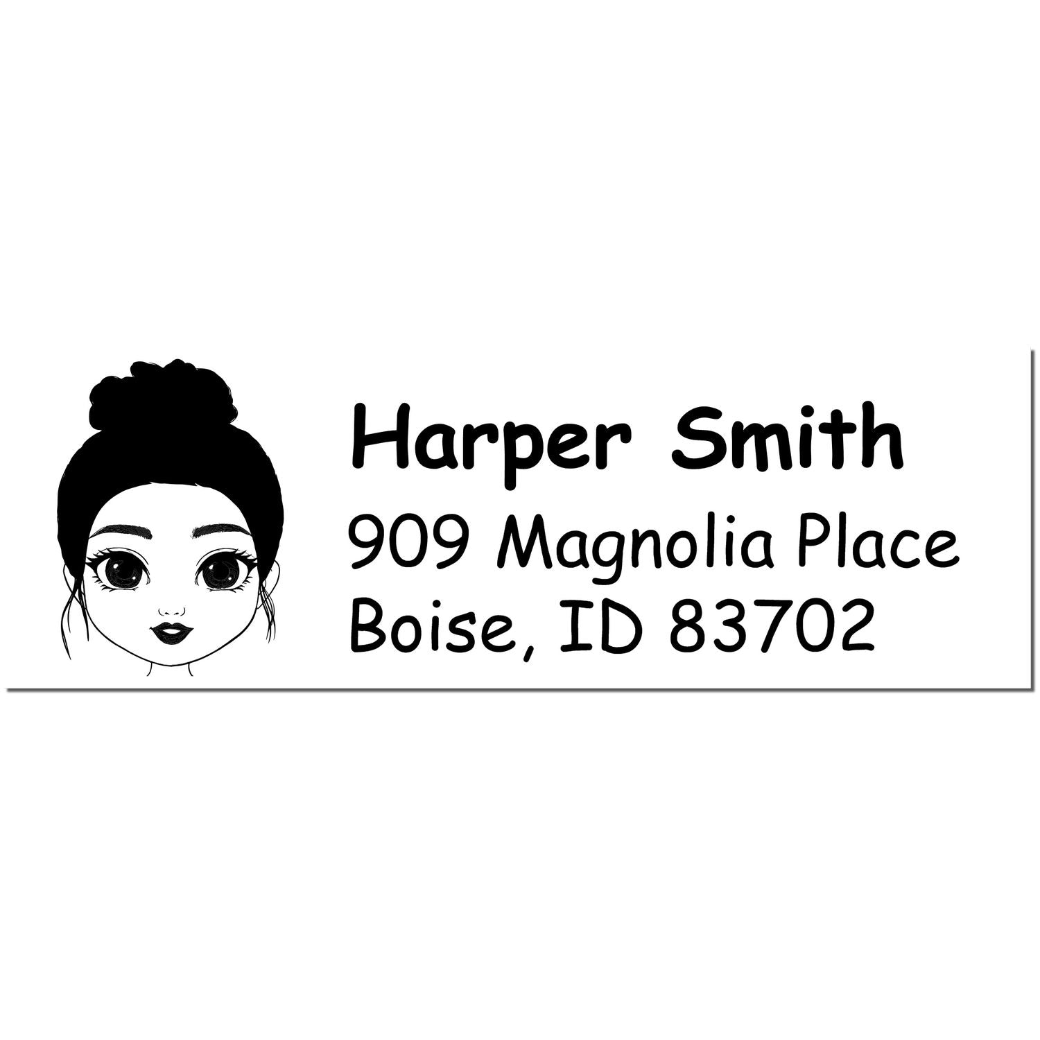 Ms Harper Bitmoji Self-Inking Home Address Stamp