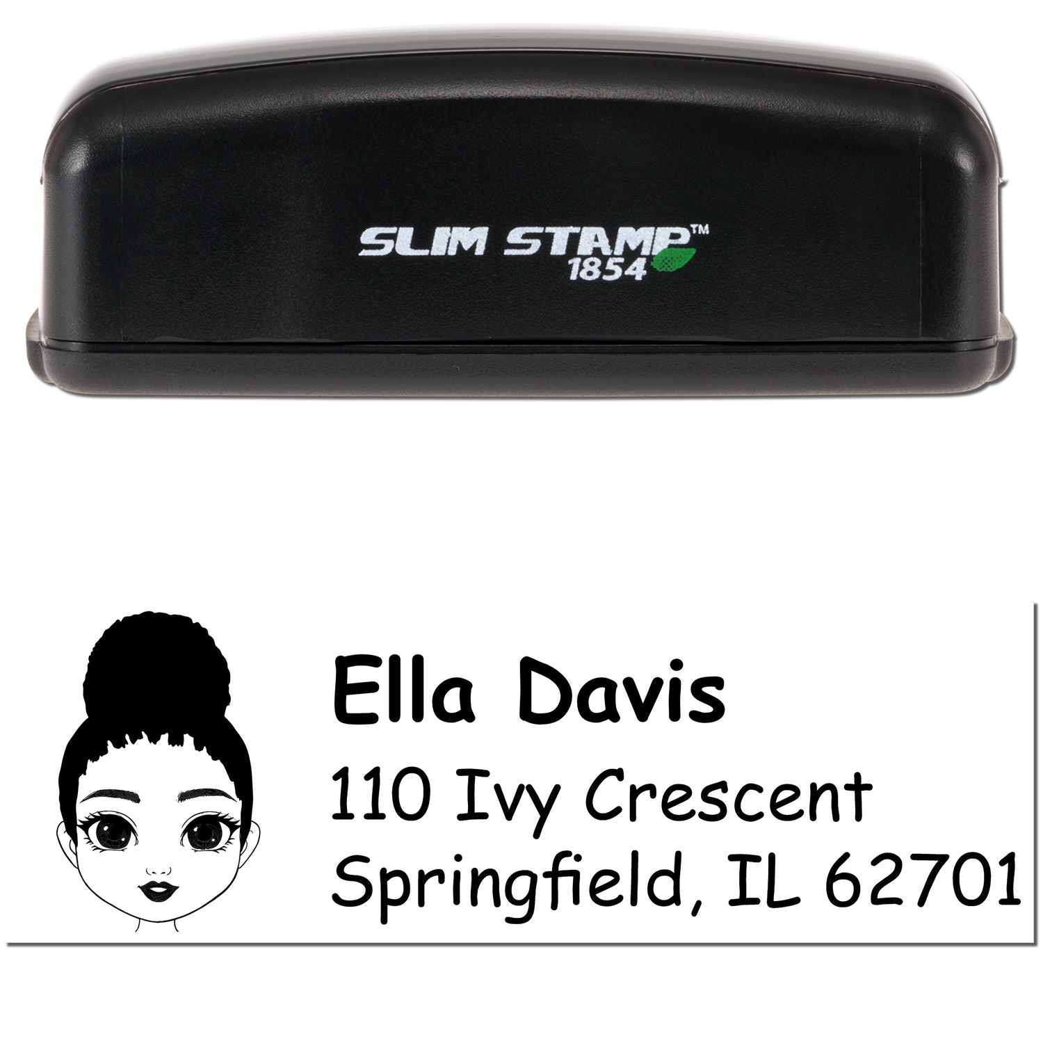 Ms Ella Bitmoji Customized Address Stamp Pre-Inked