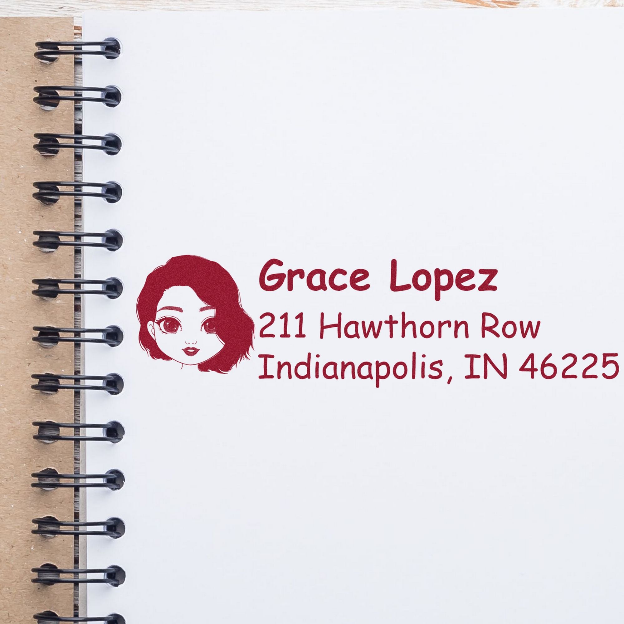 Ms Grace Bitmoji Pre-Inked Address Stamp for House