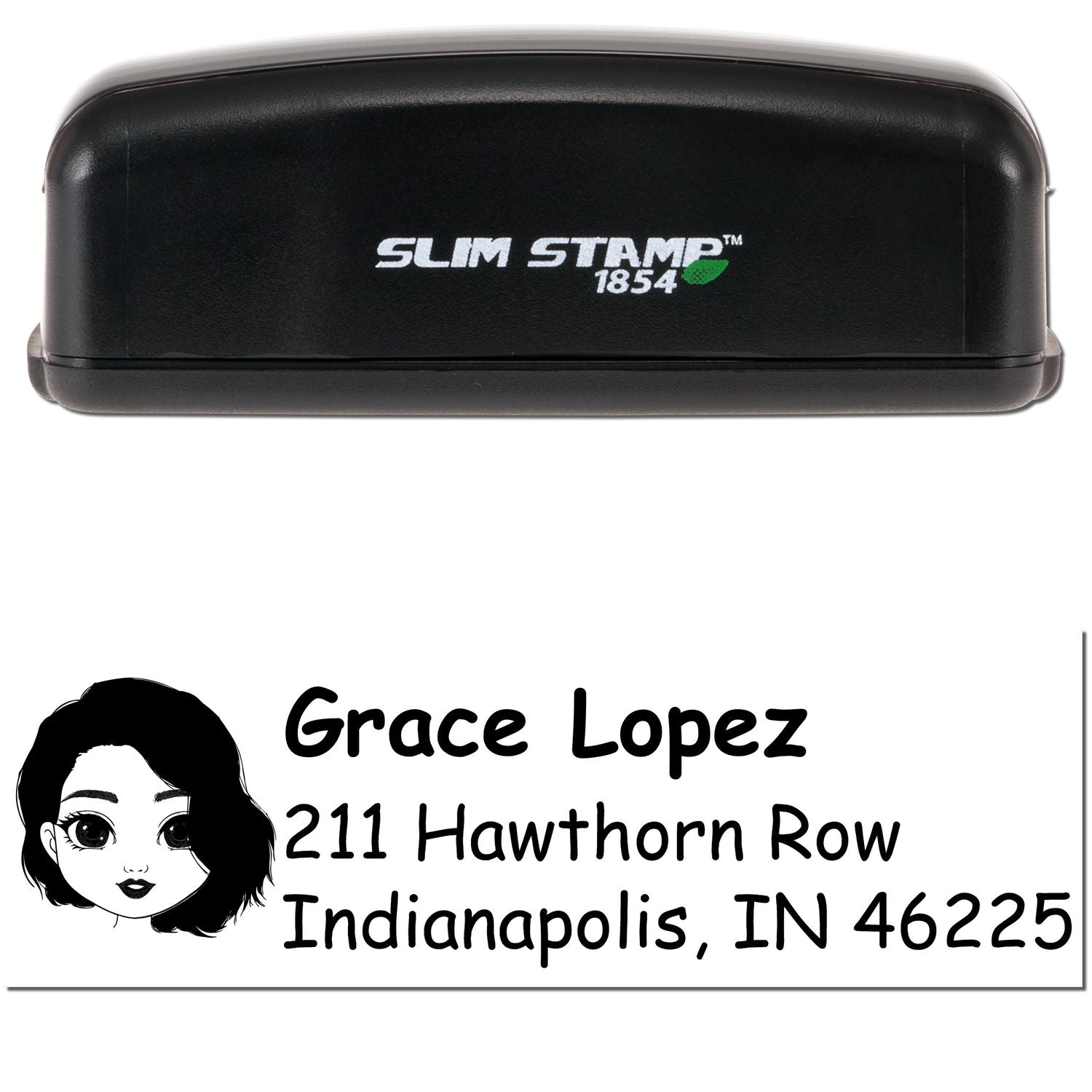 Ms Grace Bitmoji Customized Address Stamp Pre-Inked