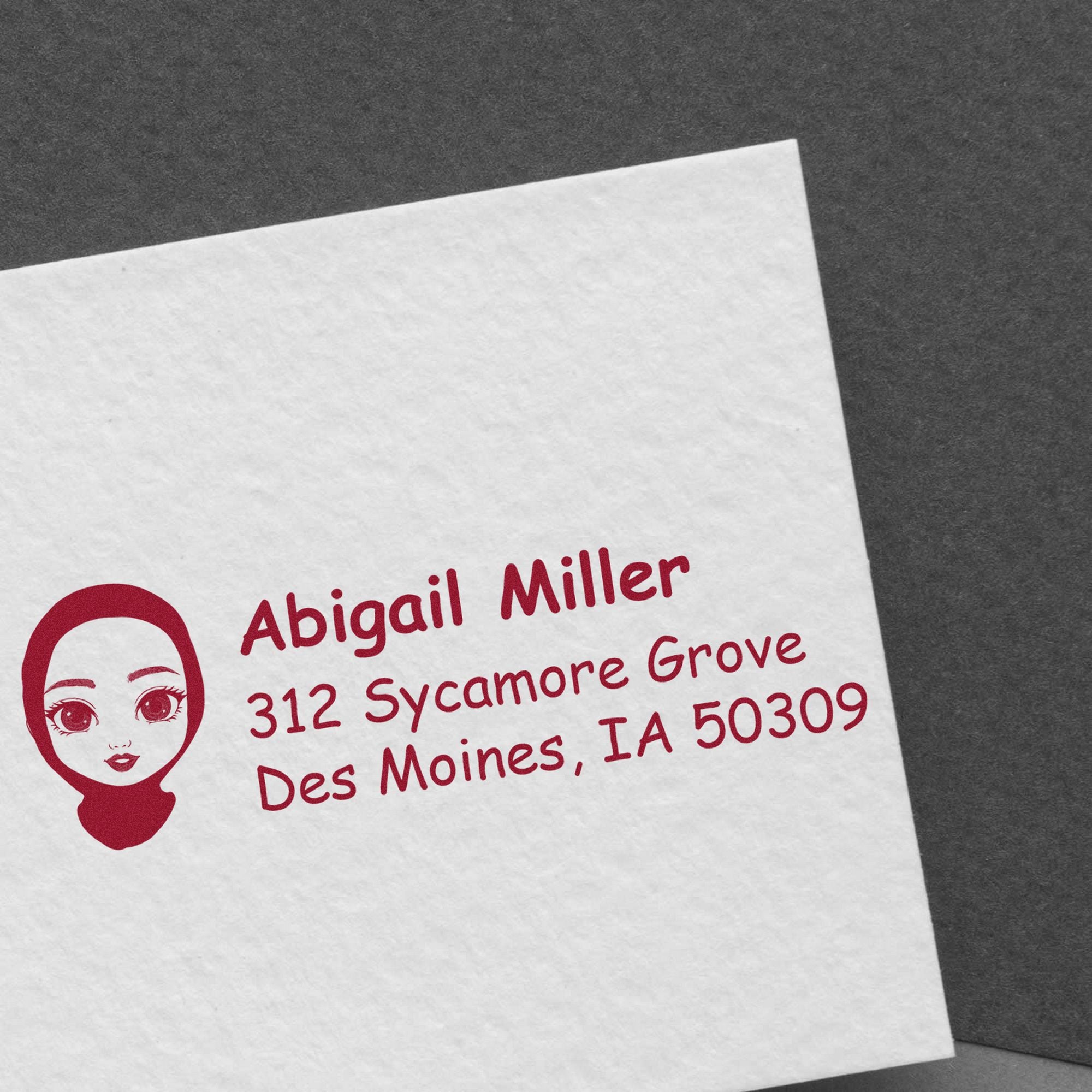 Ms Abigail Bitmoji Customized Address Stamp Pre-Inked