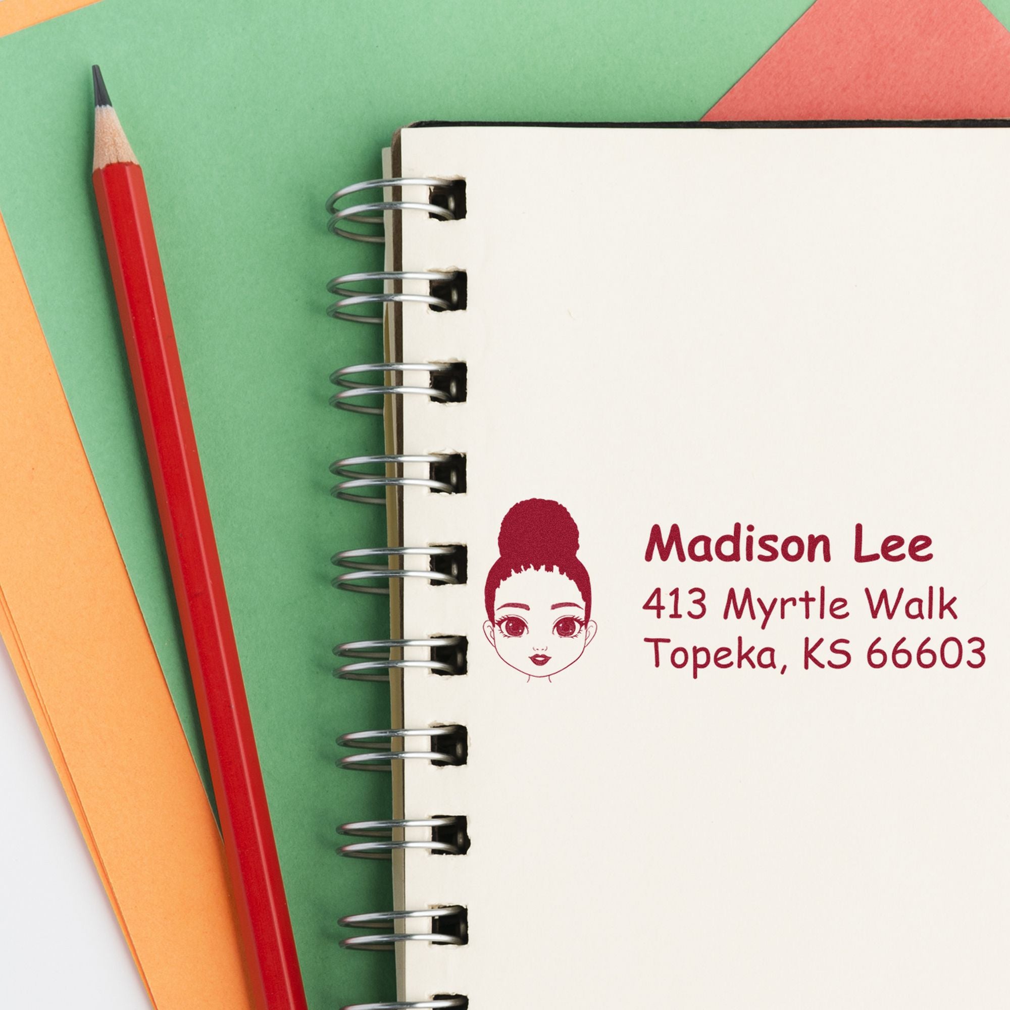 Ms Madison Bitmoji Self-Inking Home Address Stamp