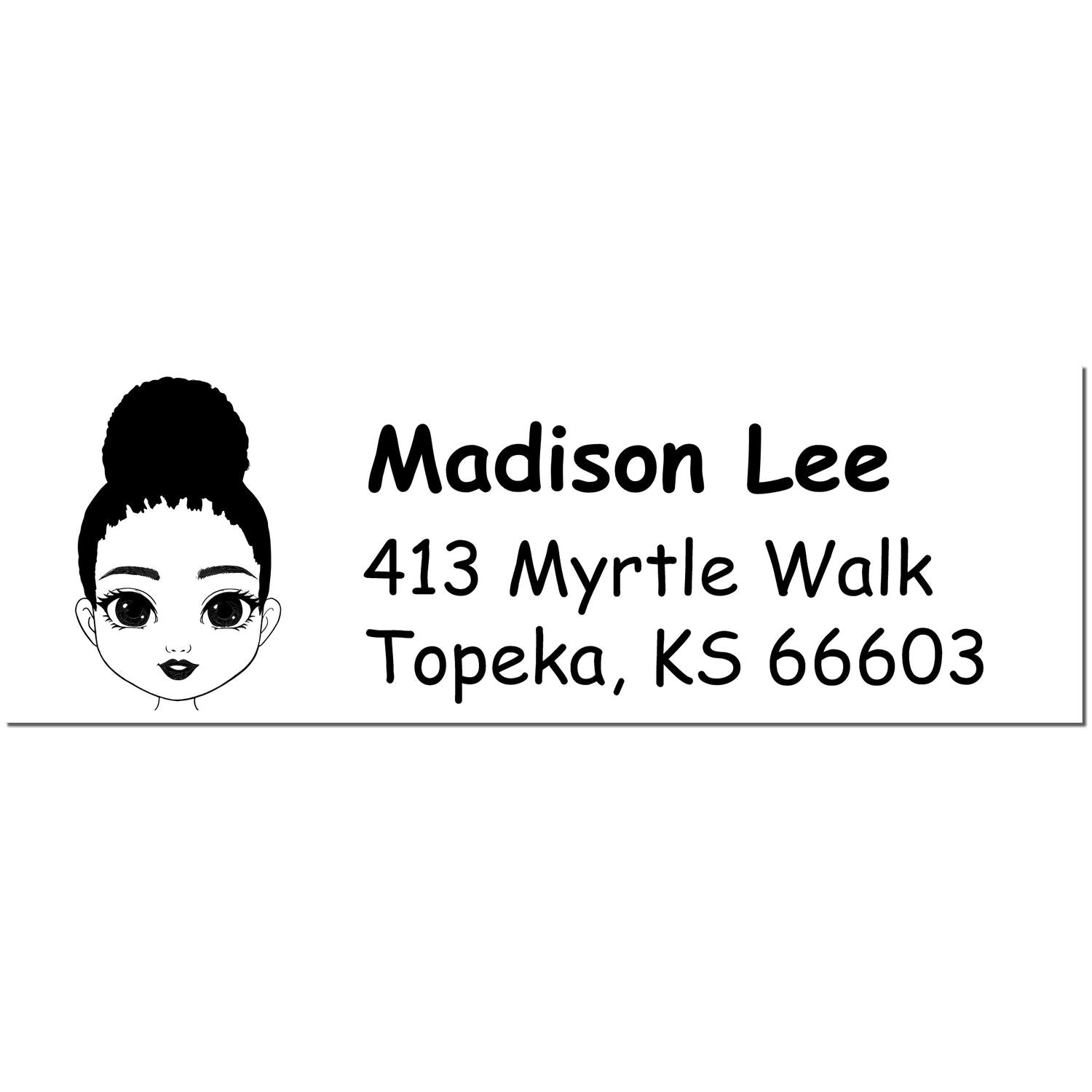 Wood Handle Ms Madison Bitmoji Address Stamp