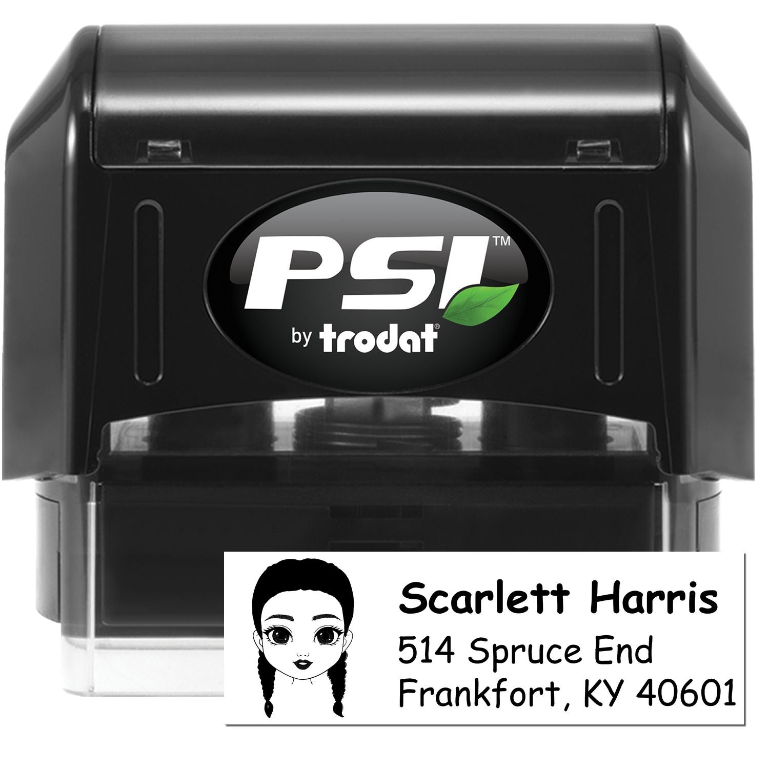 Ms Scarlett Bitmoji Pre-Inked Address Stamp for House