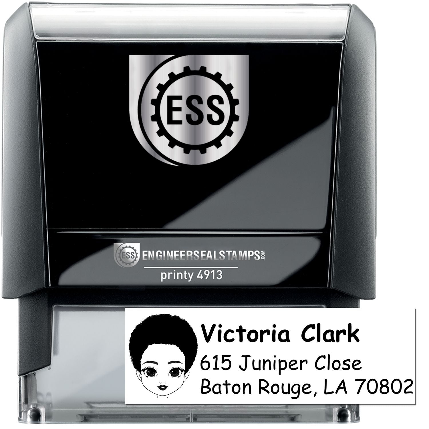 Ms Victoria Bitmoji Self-Inking Home Address Stamp