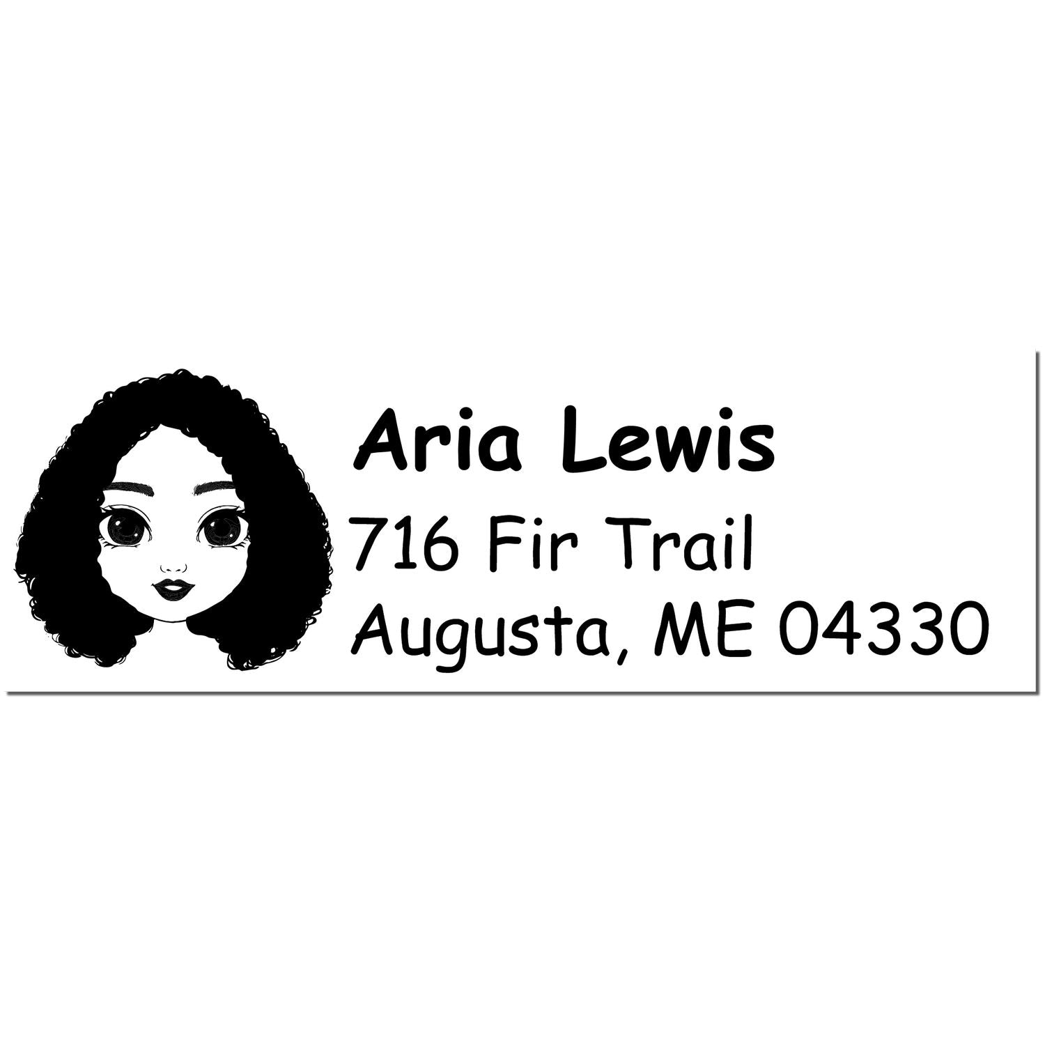 Ms Aria Bitmoji Self-Inking Home Address Stamp