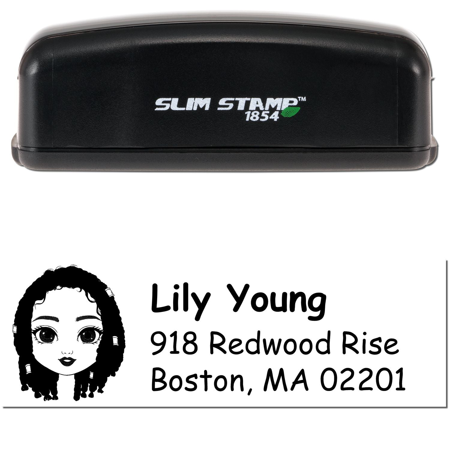 Ms Lily Bitmoji Customized Address Stamp Pre-Inked