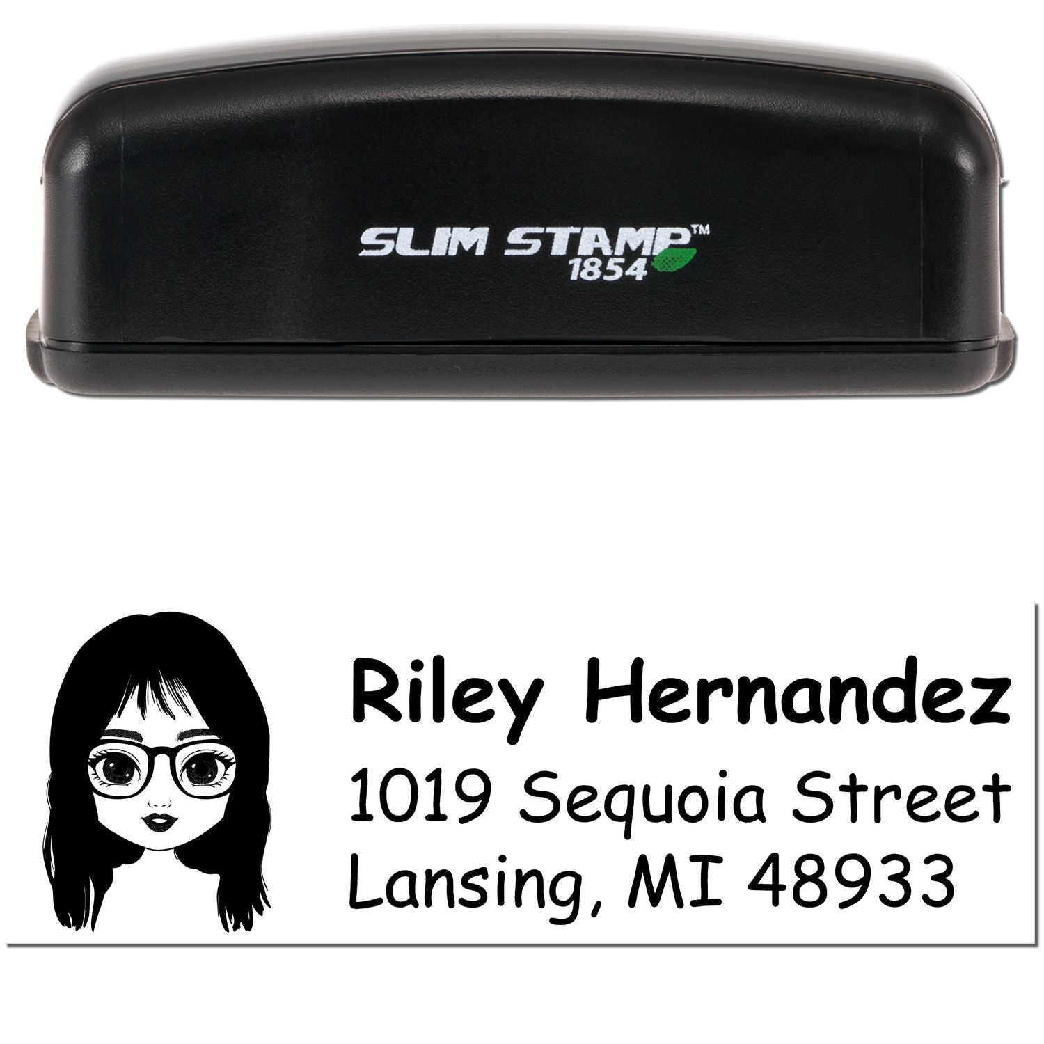 Ms Riley Bitmoji Customized Address Stamp Pre-Inked