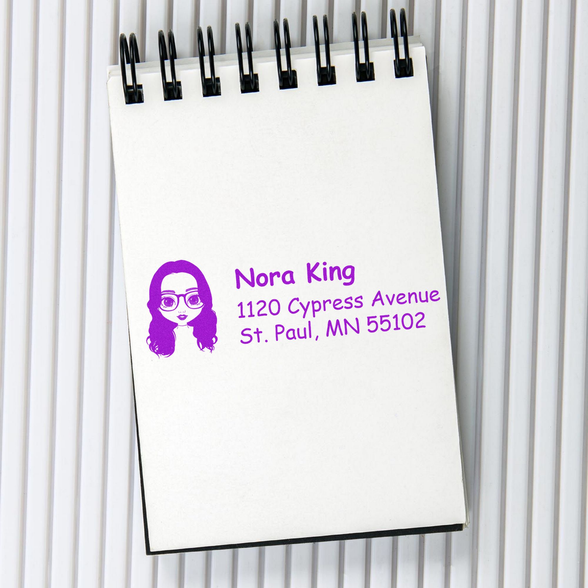 Ms Nora Bitmoji Self-Inking Home Address Stamp