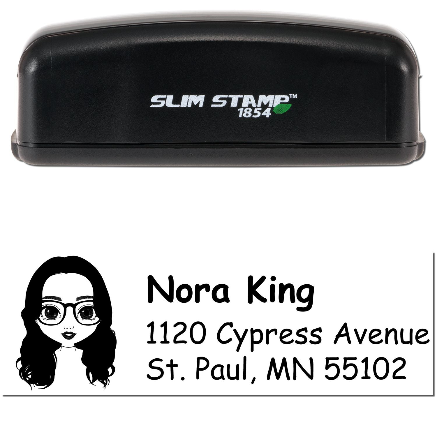 Ms Nora Bitmoji Customized Address Stamp Pre-Inked