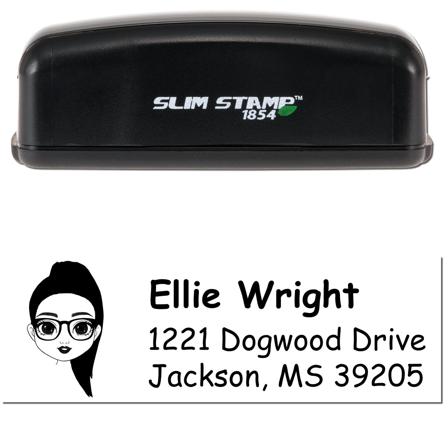 Ms Ellie Bitmoji Customized Address Stamp Pre-Inked