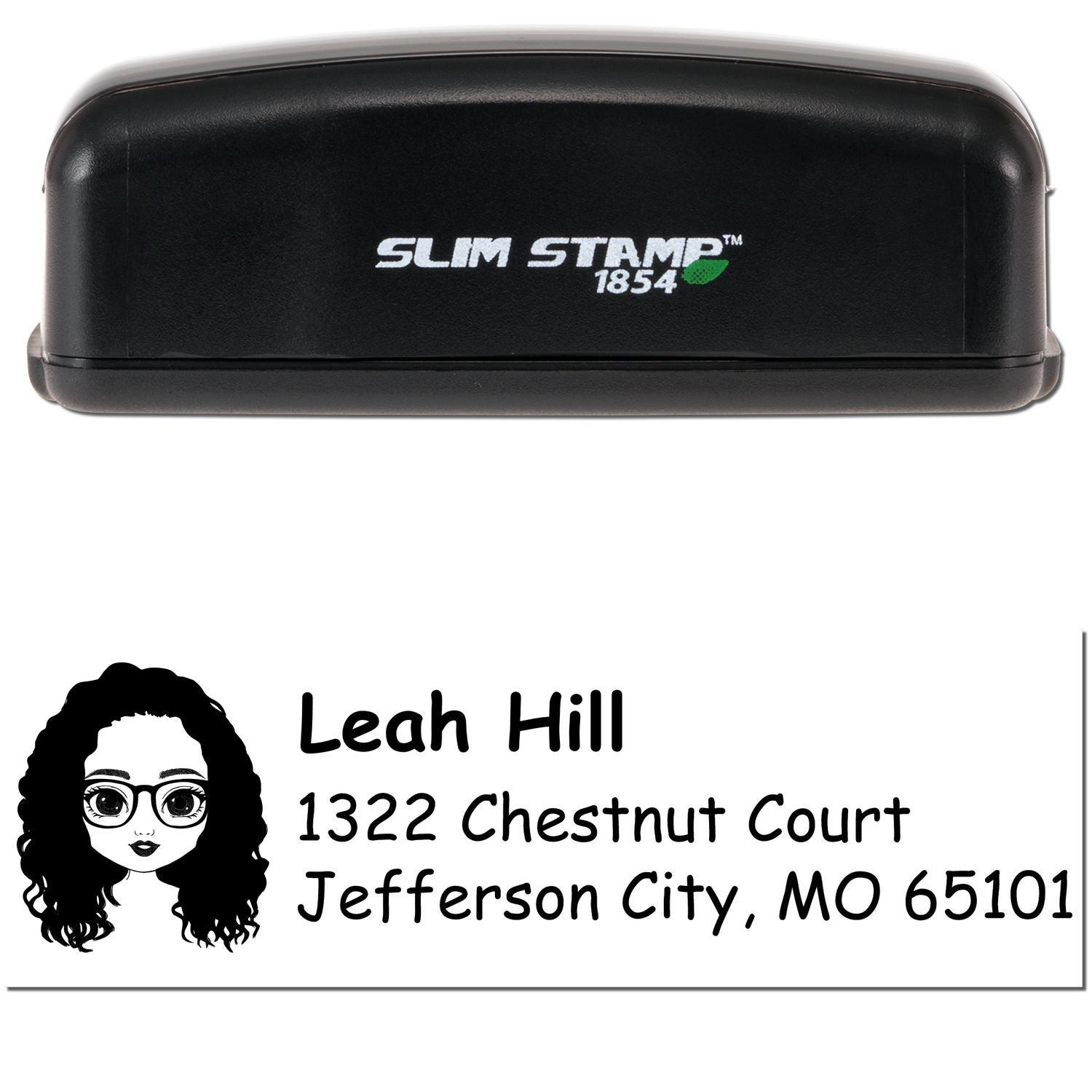 Ms Leah Bitmoji Customized Address Stamp Pre-Inked