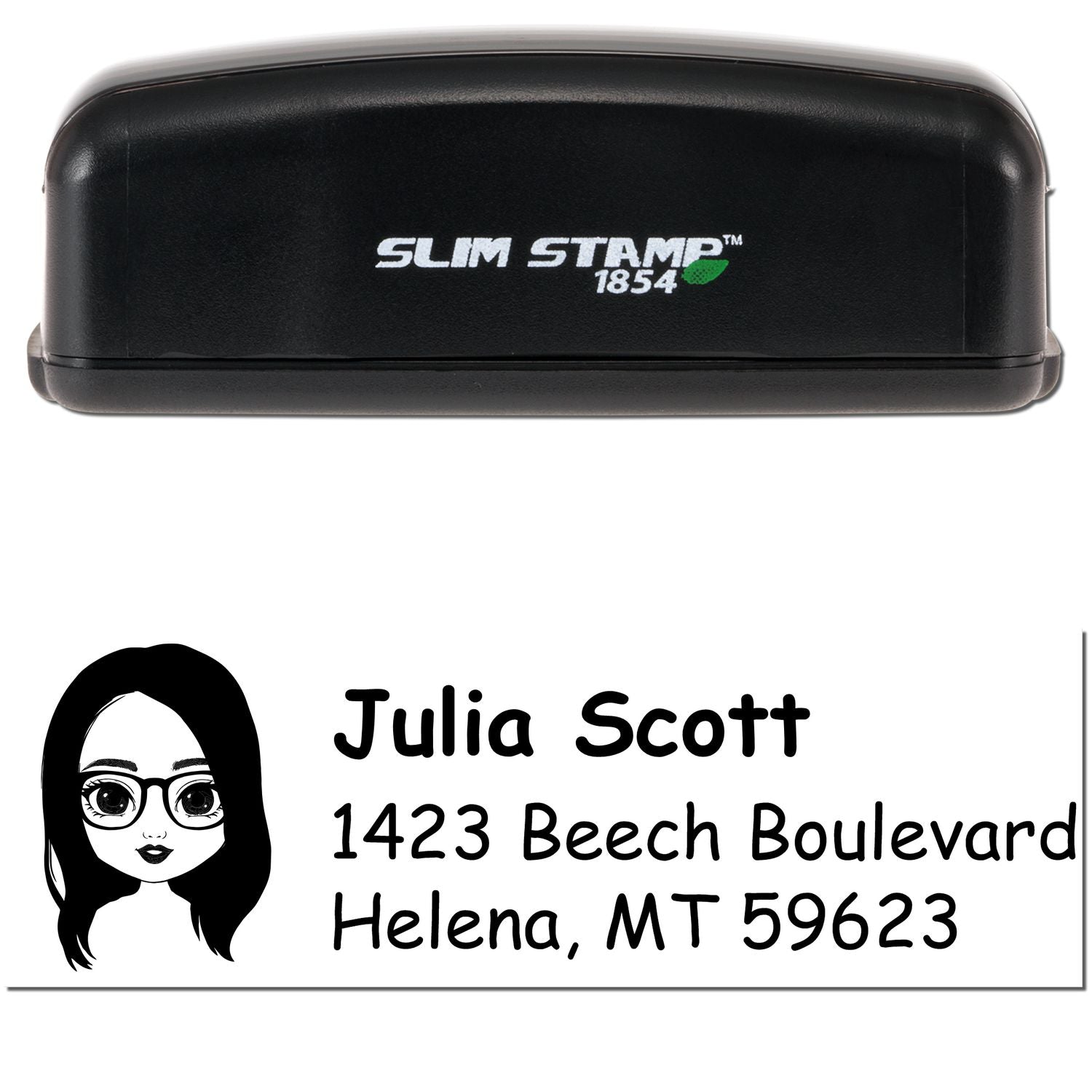 Ms Julia Bitmoji Customized Address Stamp Pre-Inked