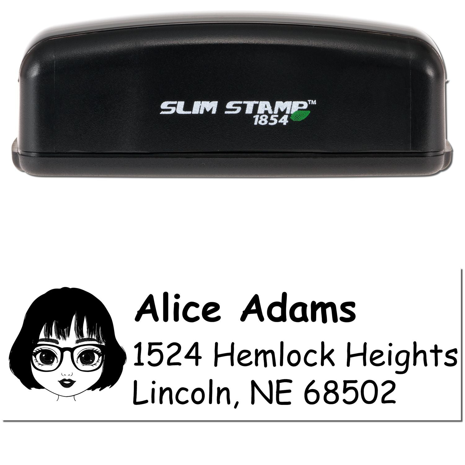 Ms Alice Bitmoji Customized Address Stamp Pre-Inked