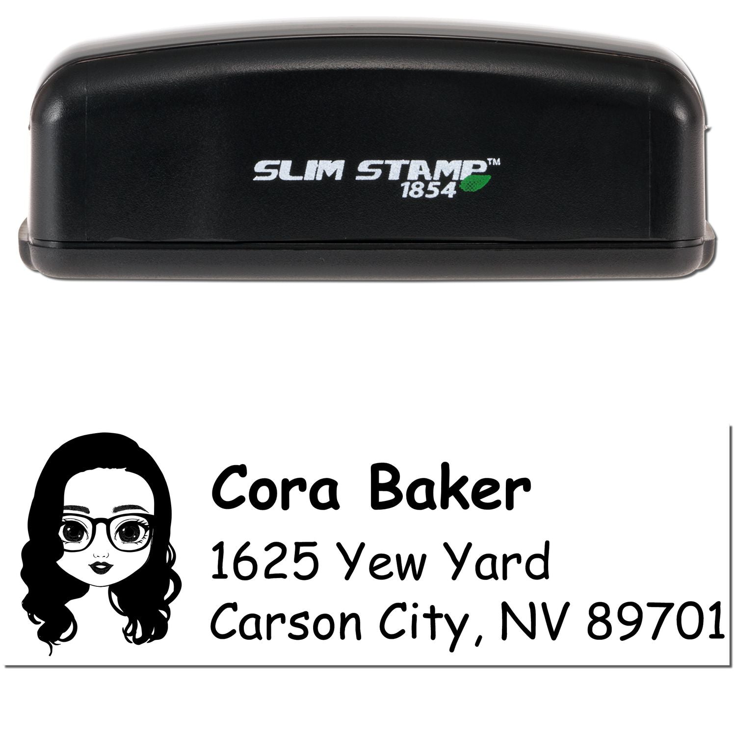 Ms Cora Bitmoji Customized Address Stamp Pre-Inked