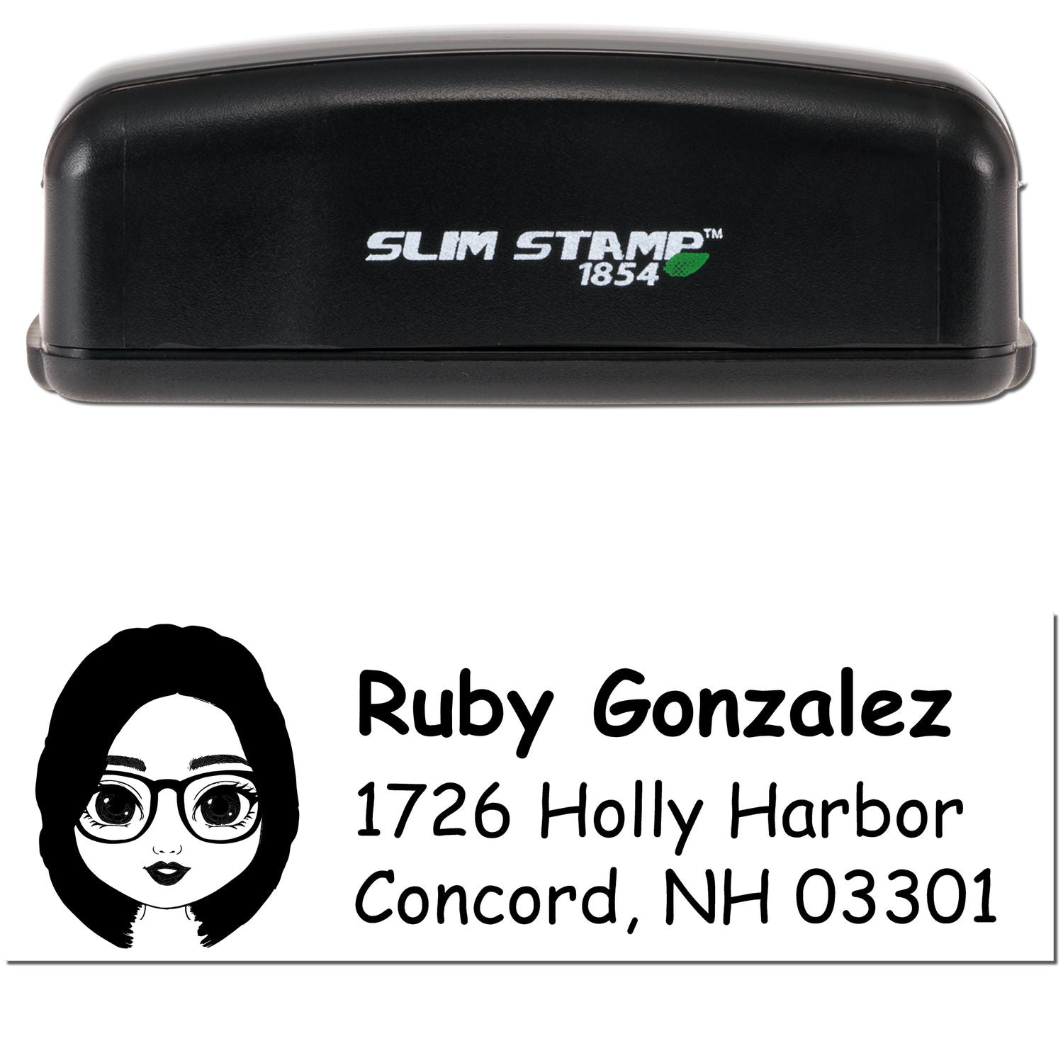 Ms Ruby Bitmoji Customized Address Stamp Pre-Inked