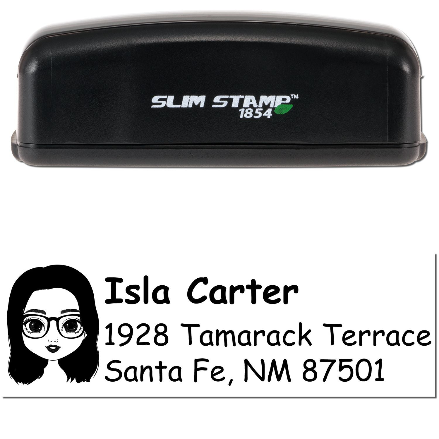 Ms Isla Bitmoji Customized Address Stamp Pre-Inked