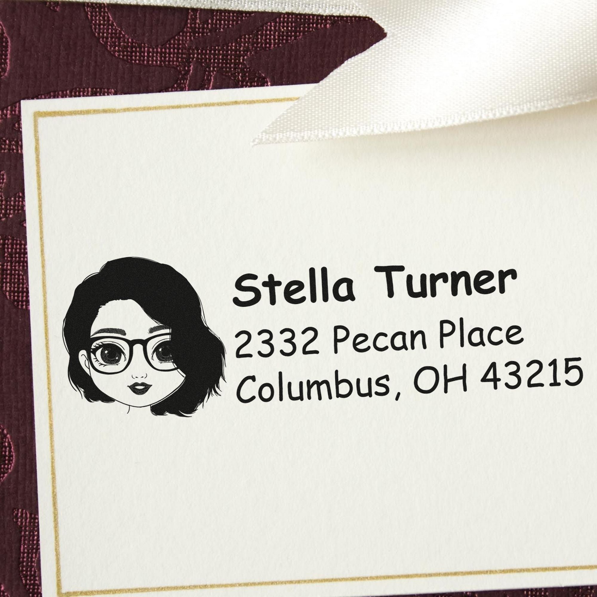 Ms Stella Bitmoji Self-Inking Home Address Stamp