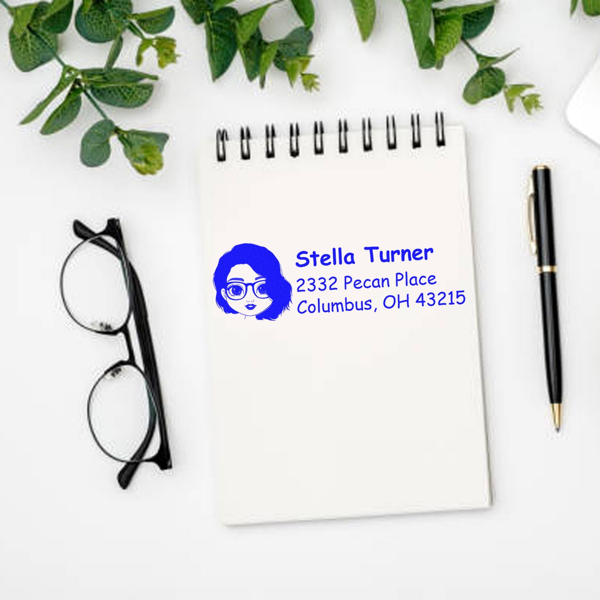 Ms Stella Bitmoji Pre-Inked Address Stamp for House