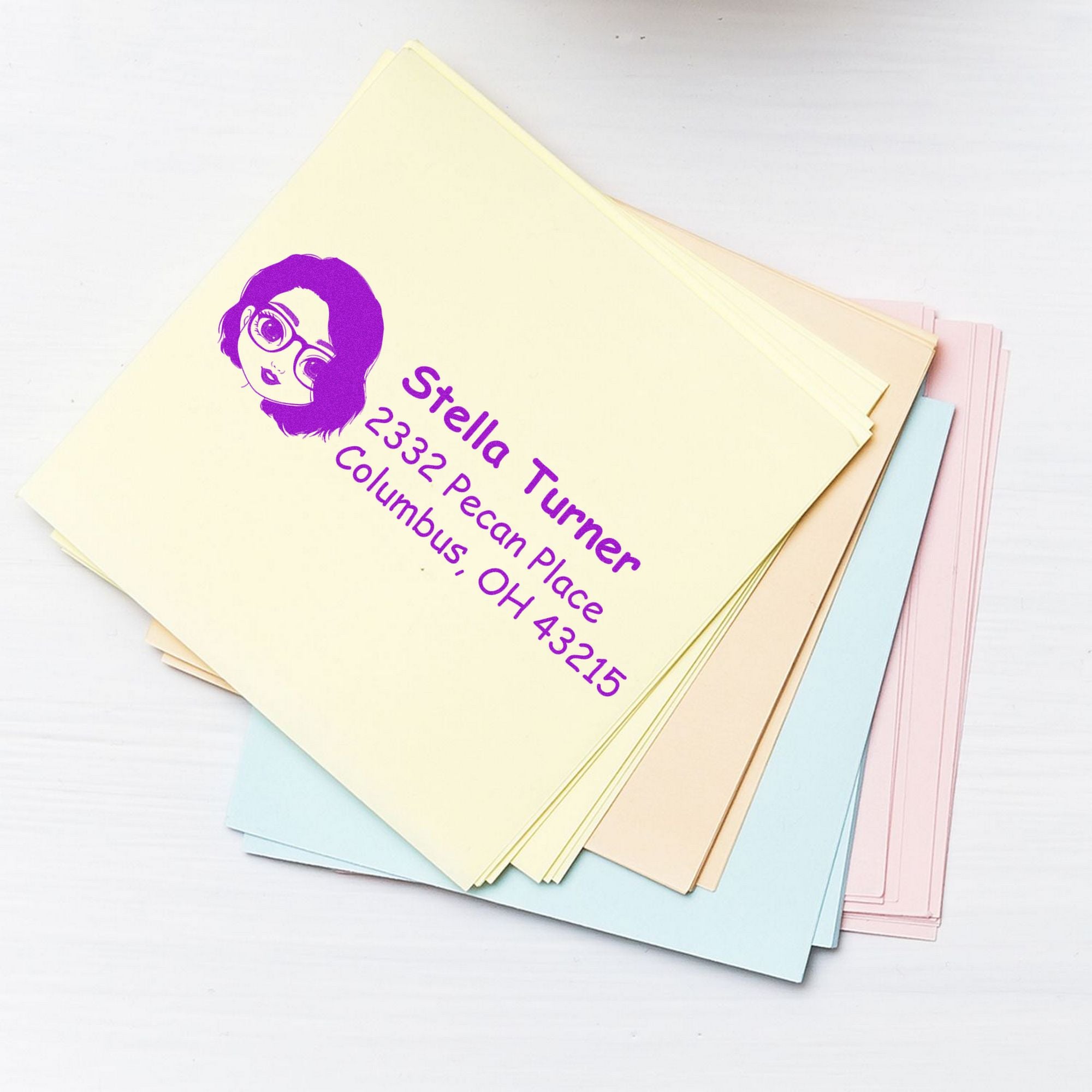 Ms Stella Bitmoji Pre-Inked Address Stamp for House