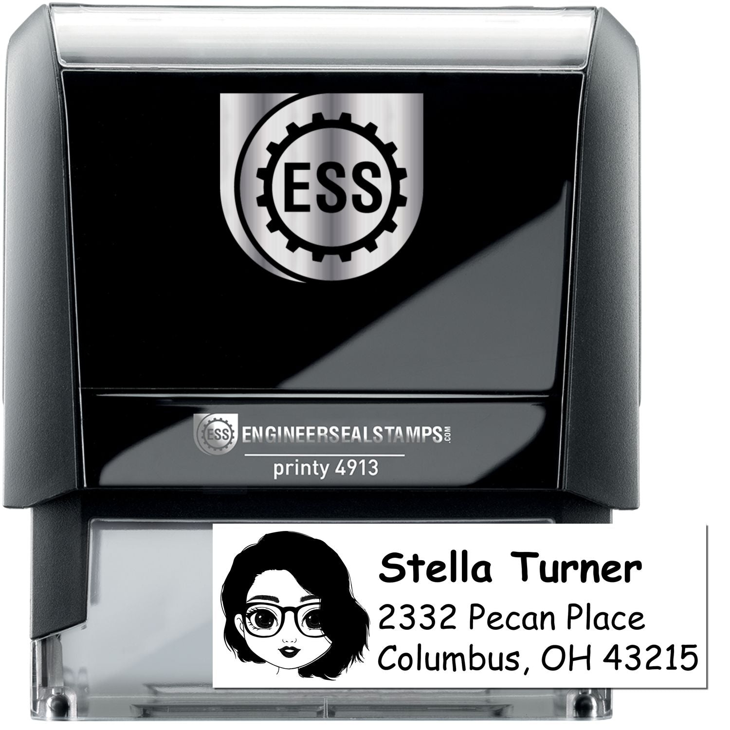 Ms Stella Bitmoji Self-Inking Home Address Stamp