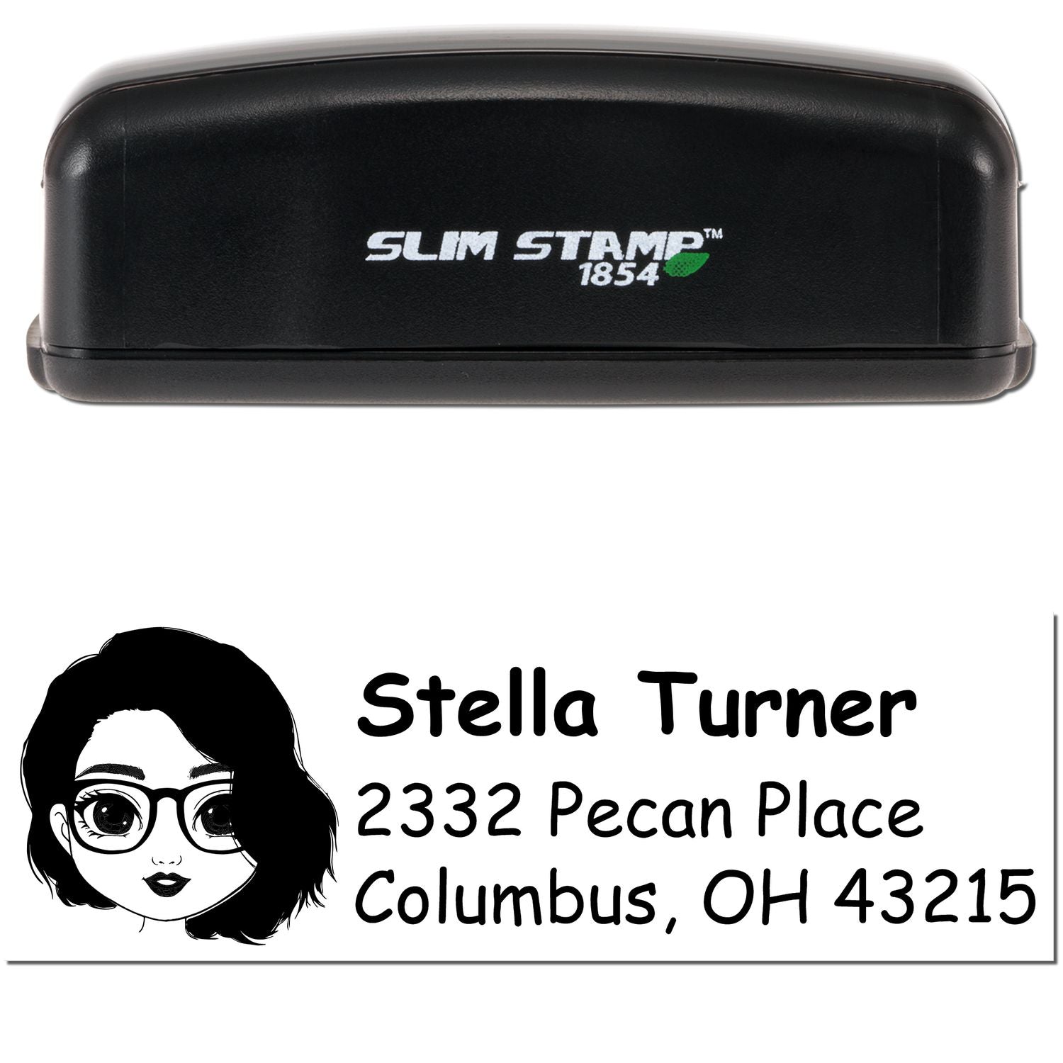 Ms Stella Bitmoji Customized Address Stamp Pre-Inked