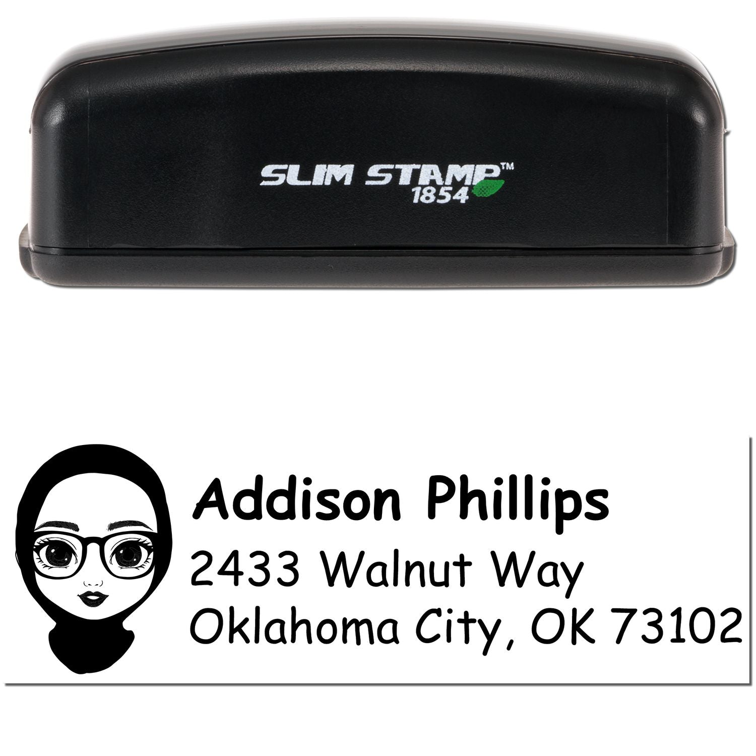 Ms Addison Bitmoji Customized Address Stamp Pre-Inked