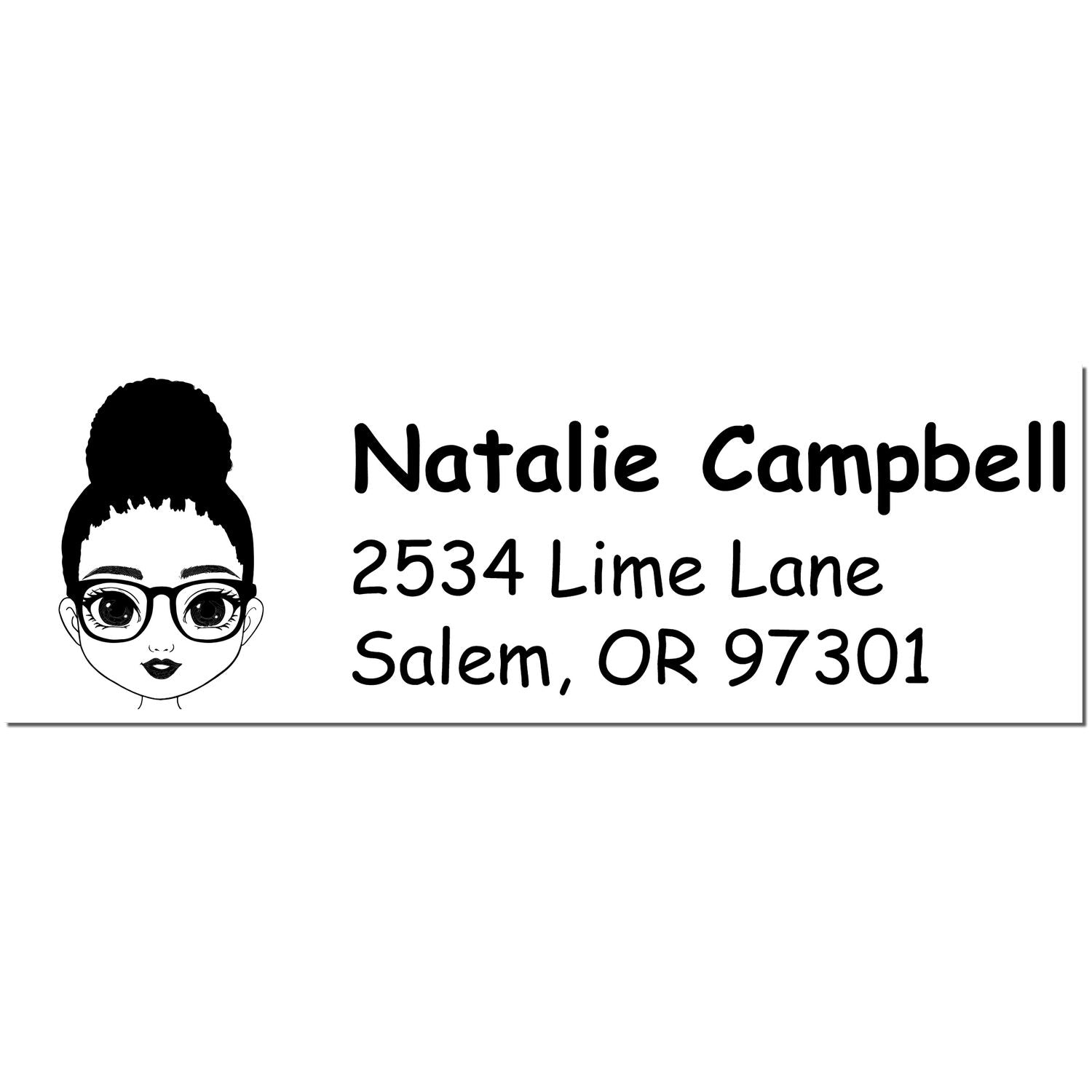 Ms Natalie Bitmoji Self-Inking Home Address Stamp