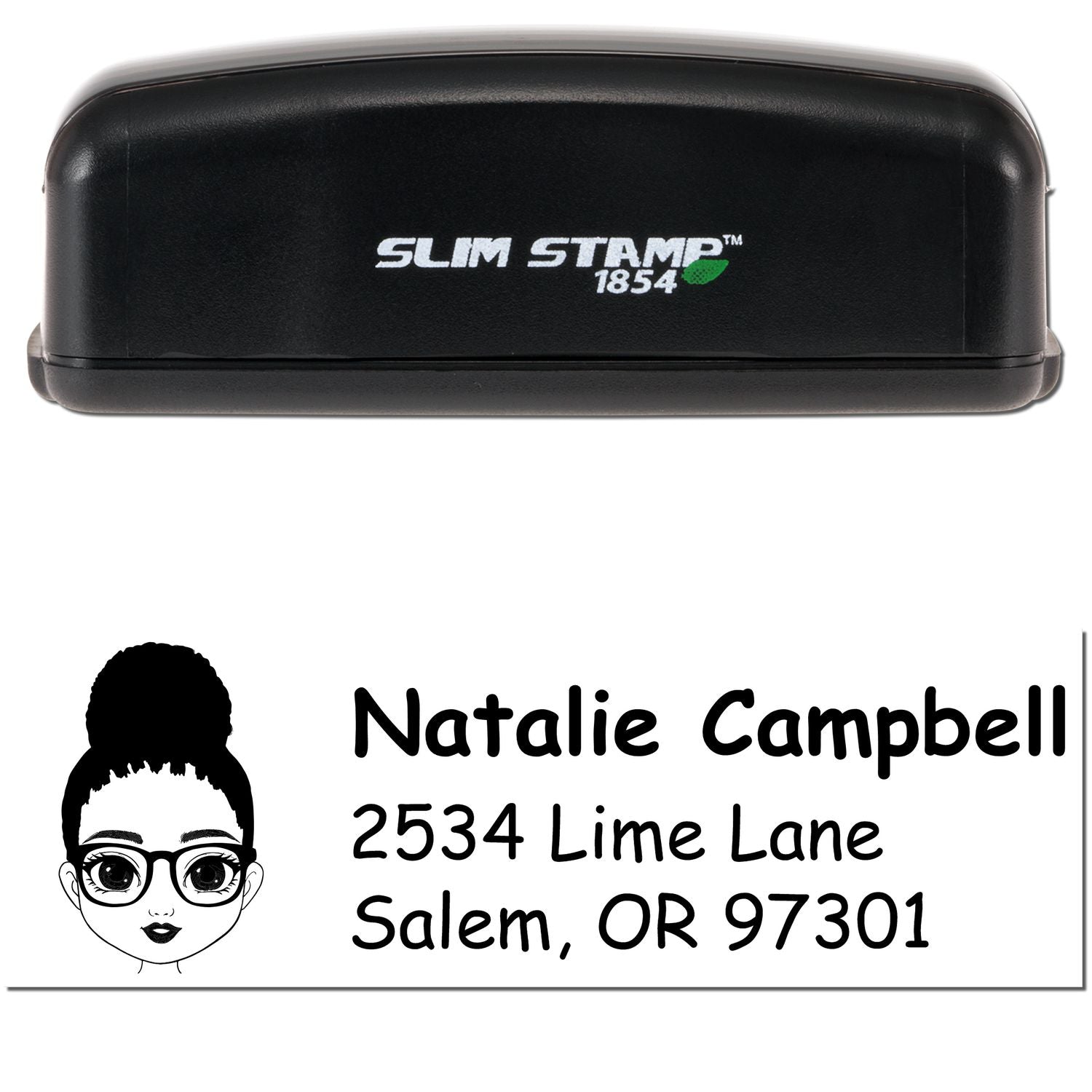 Ms Natalie Bitmoji Customized Address Stamp Pre-Inked