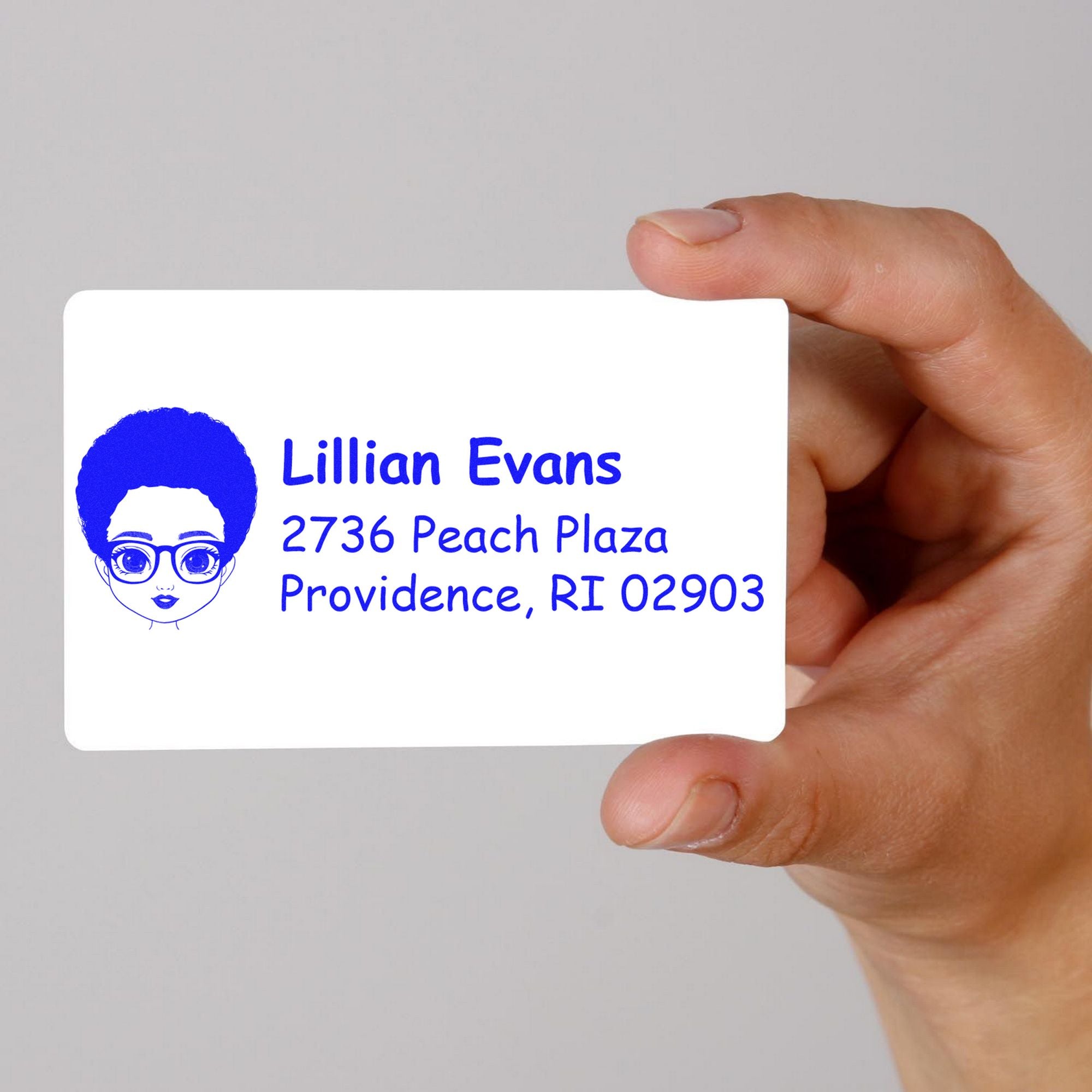 Ms Lillian Bitmoji Customized Address Stamp Pre-Inked