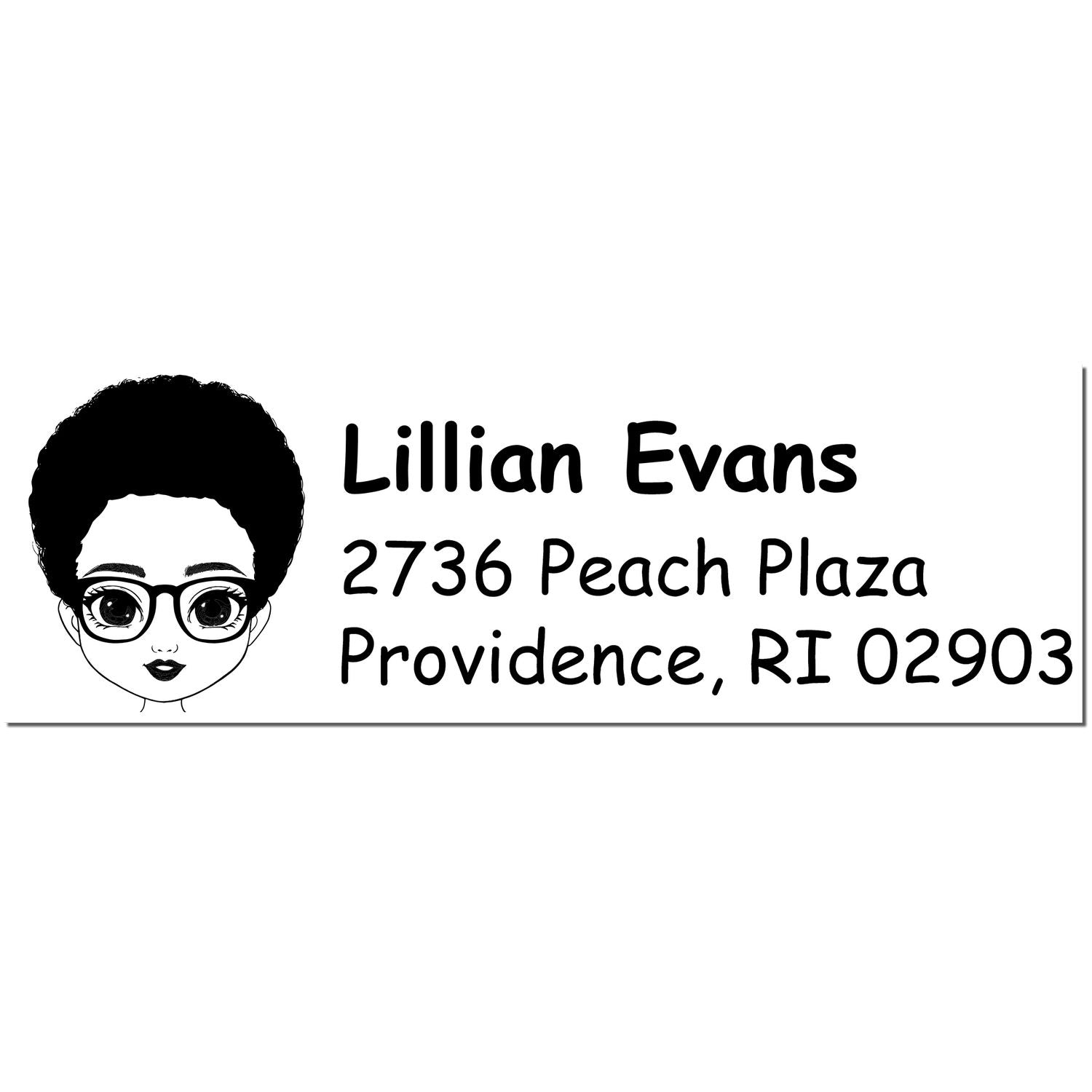 Wood Handle Ms Lillian Bitmoji Address Stamp