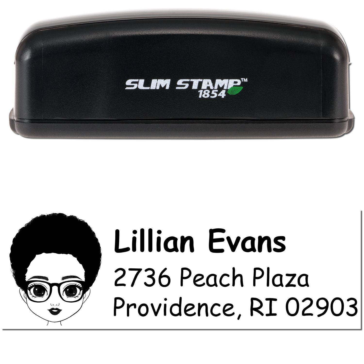 Ms Lillian Bitmoji Customized Address Stamp Pre-Inked