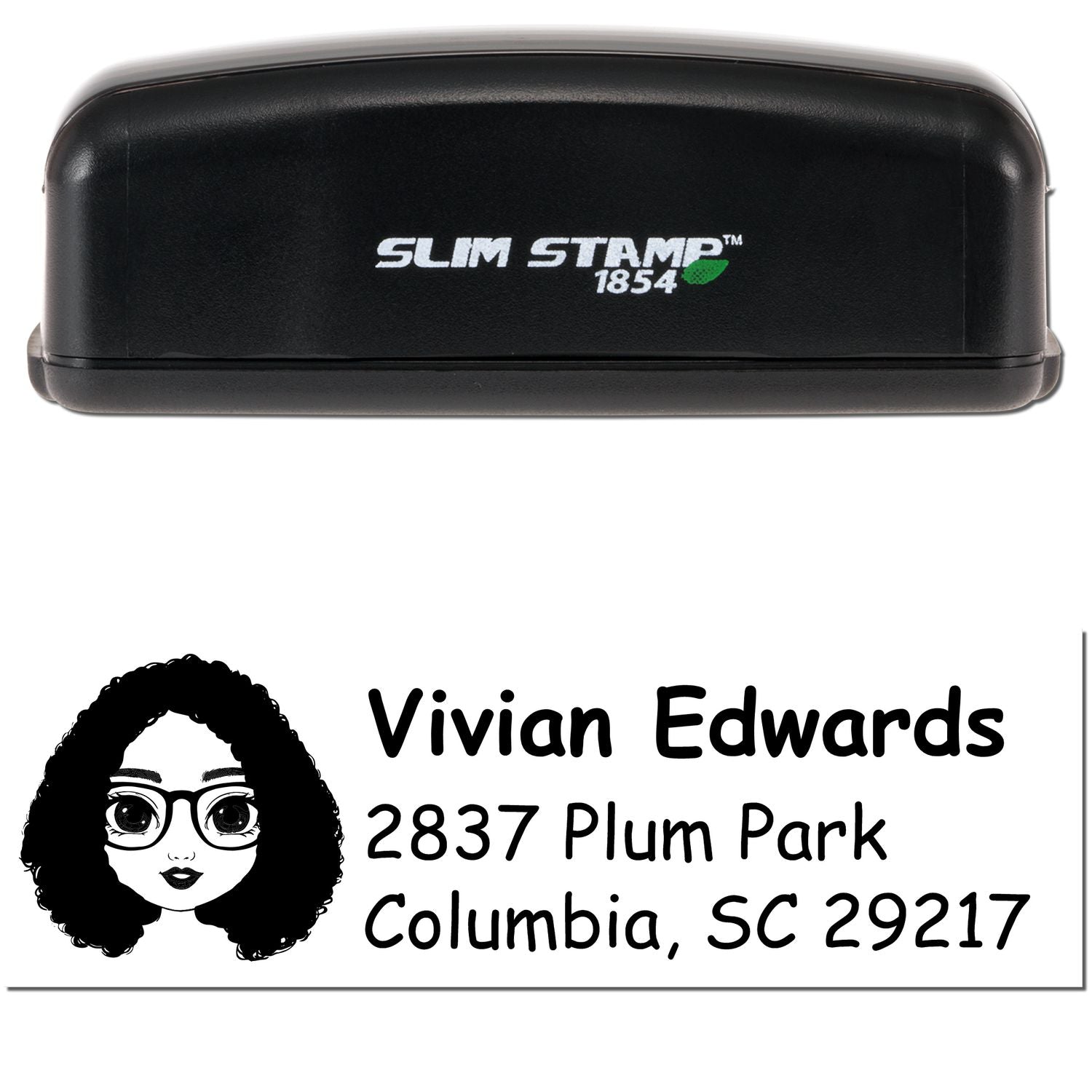 Ms Vivian Bitmoji Customized Address Stamp Pre-Inked