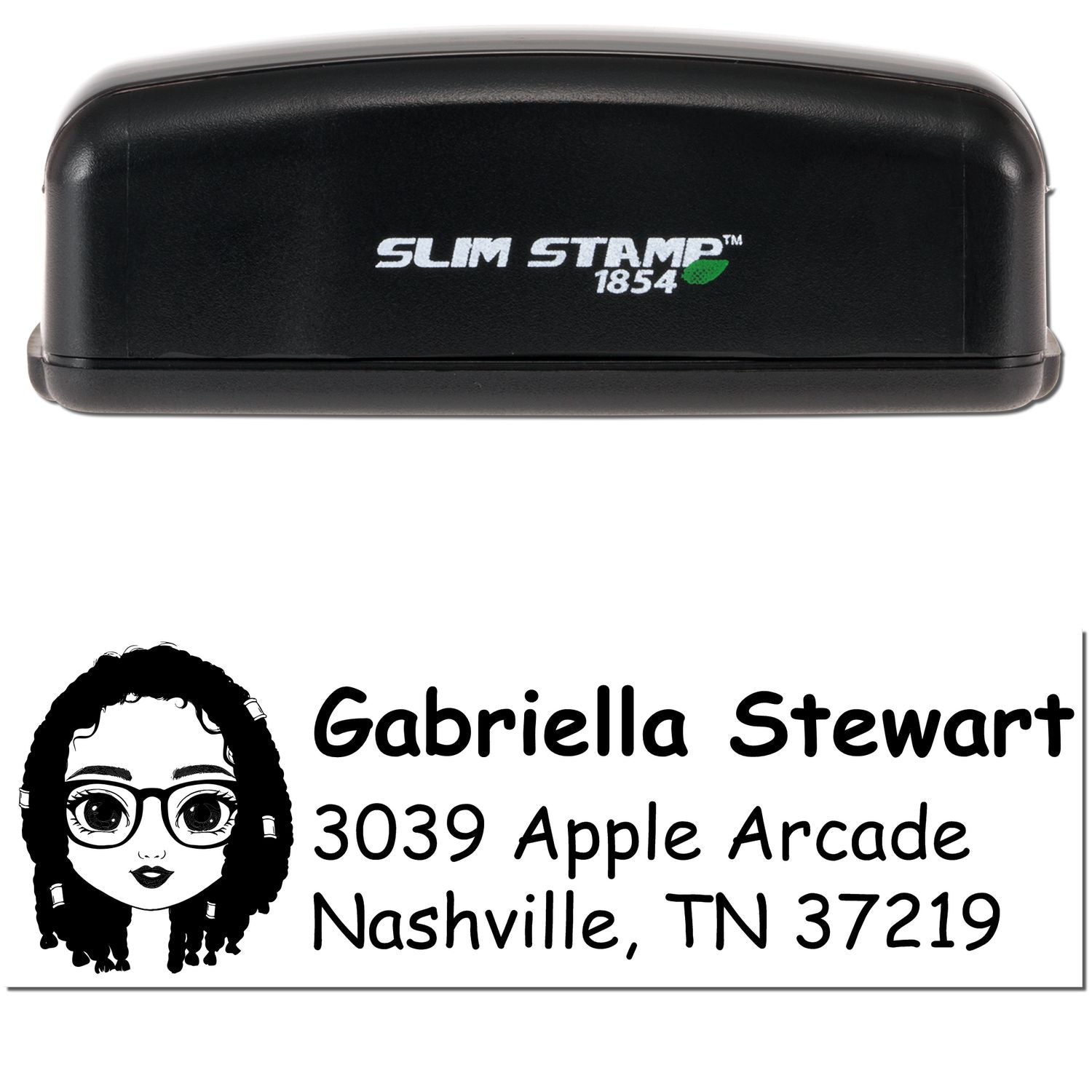 Ms Gabriella Bitmoji Customized Address Stamp Pre-Inked